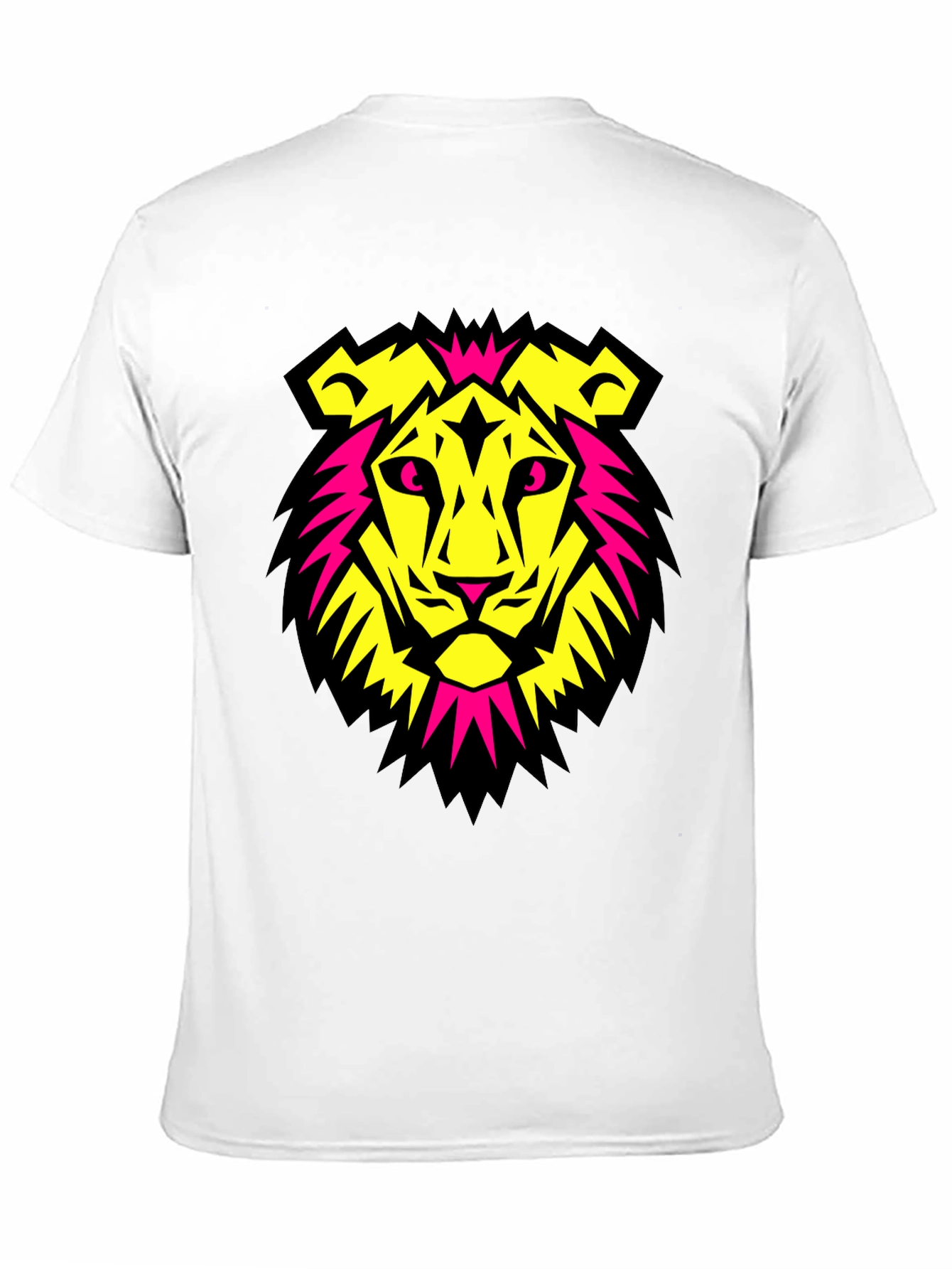 Bold Lion Graphic Tee - Black Crew Neck T-Shirt