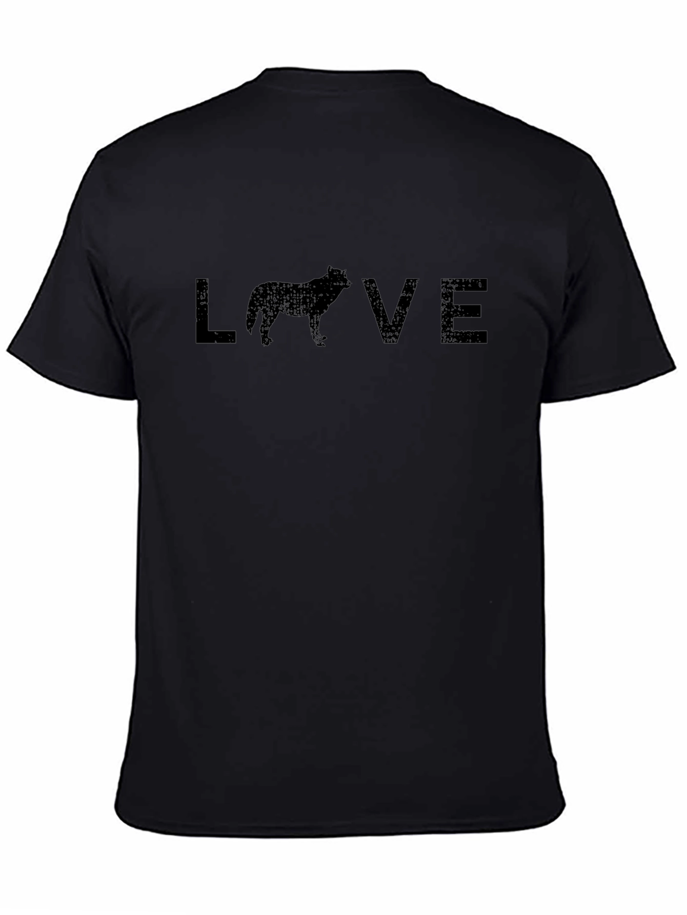 Wolf Love Graphic Tee - Mens Black T-Shirt