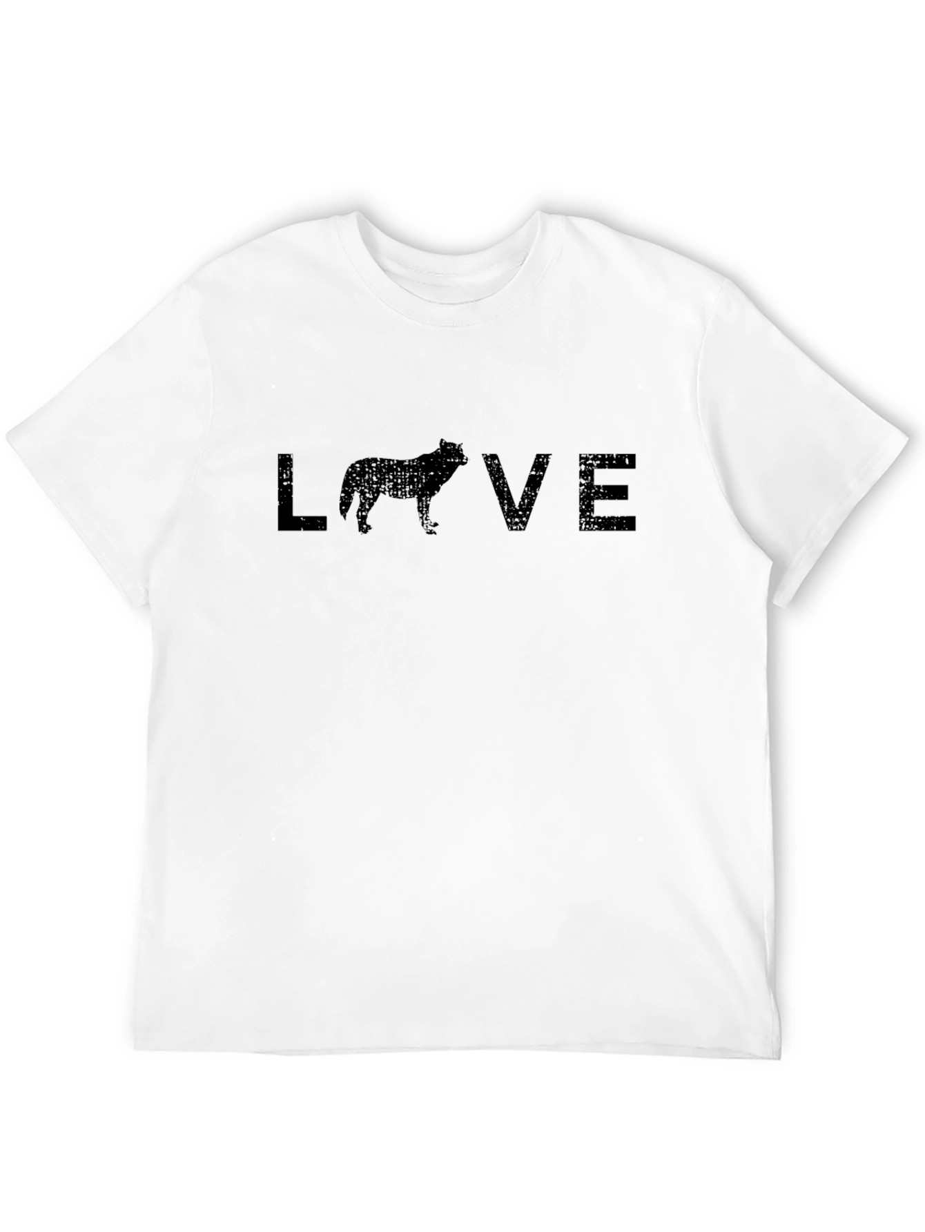 Wolf Love Graphic Tee - Mens Black T-Shirt