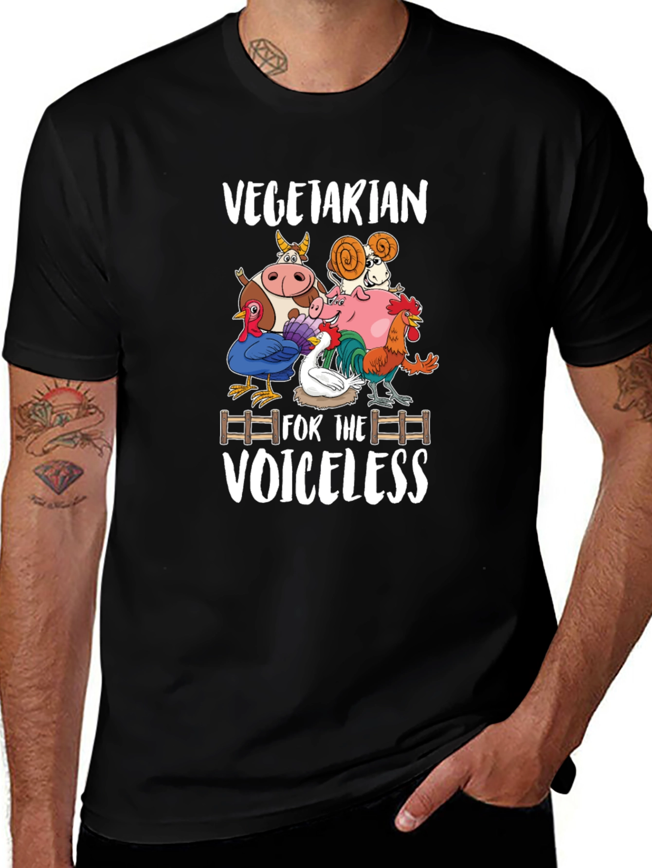 Vegetarian for the Voiceless Graphic T-Shirt