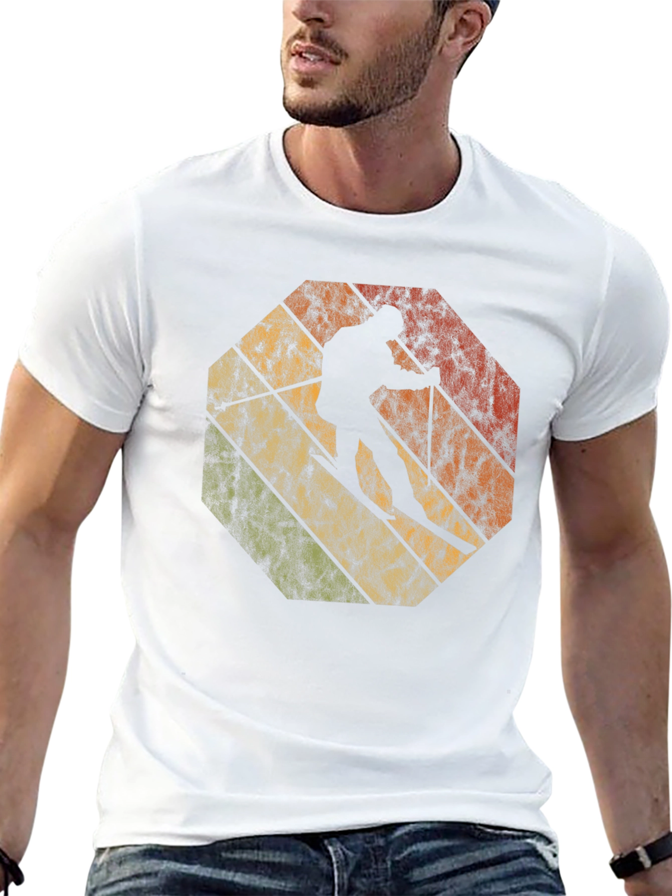 Retro Skiing Silhouette T-Shirt