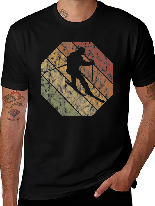 Retro Skiing Silhouette T-Shirt