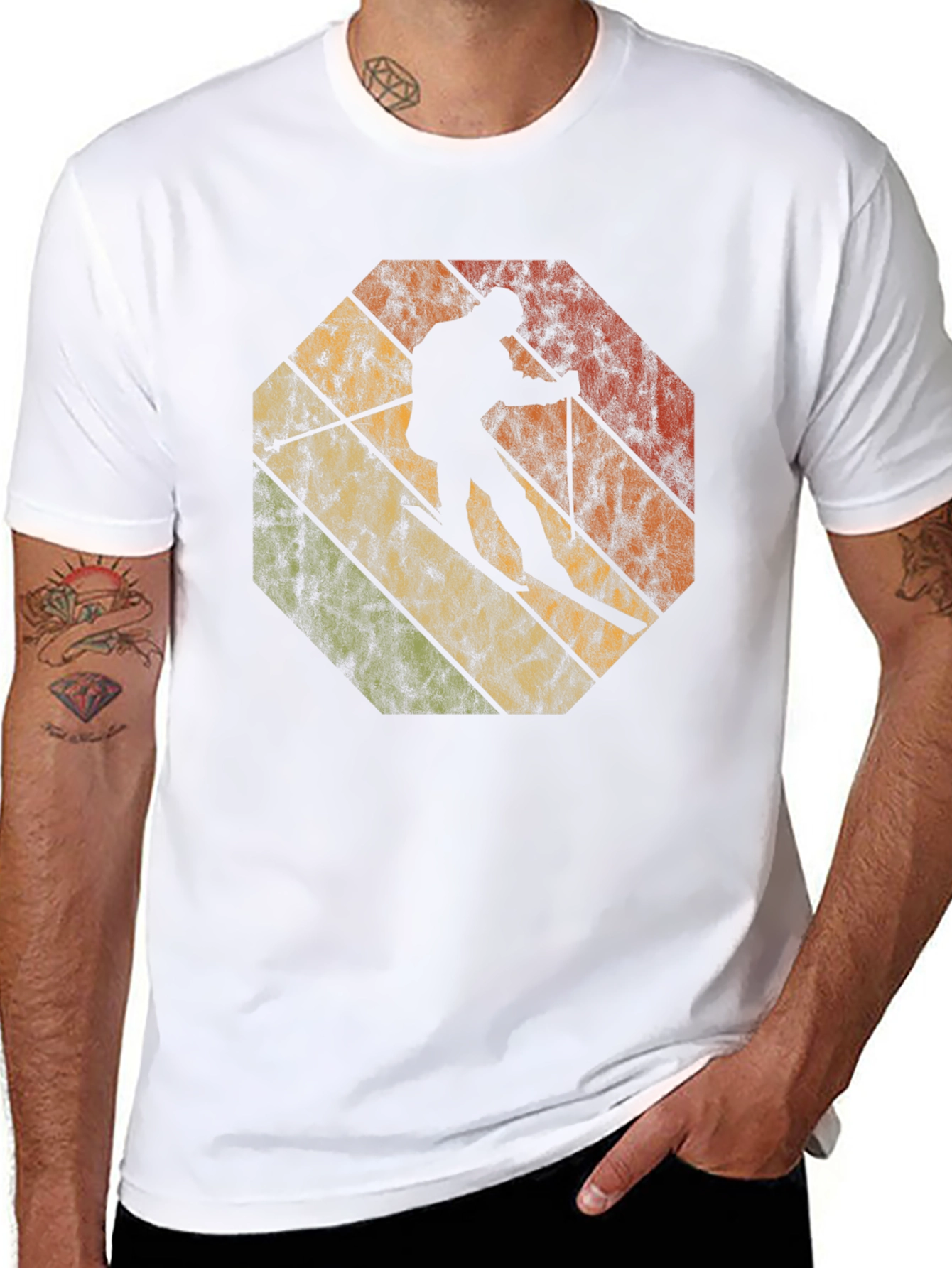 Retro Skiing Silhouette T-Shirt