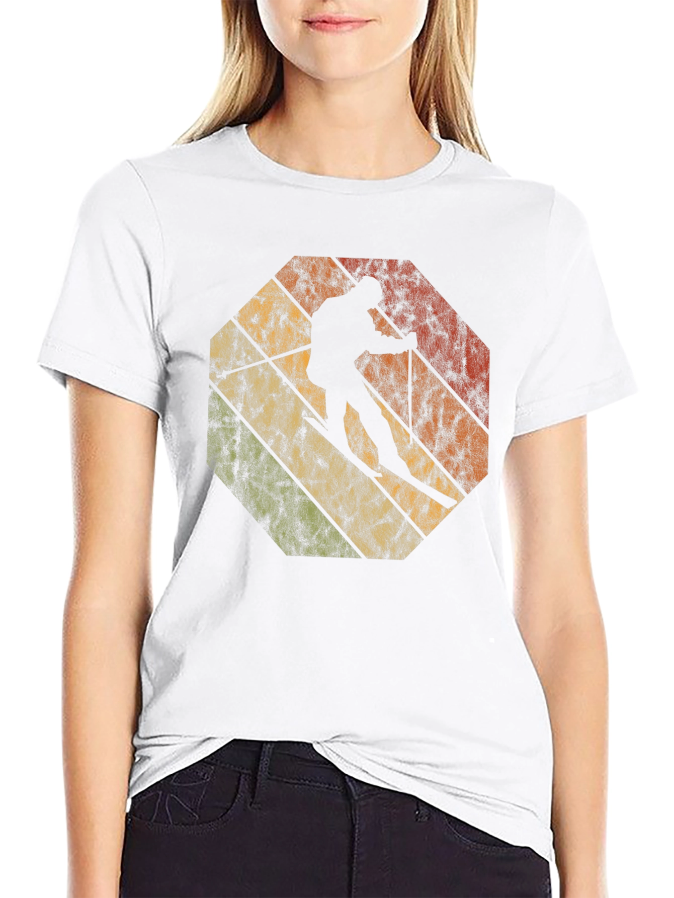 Retro Skiing Silhouette T-Shirt