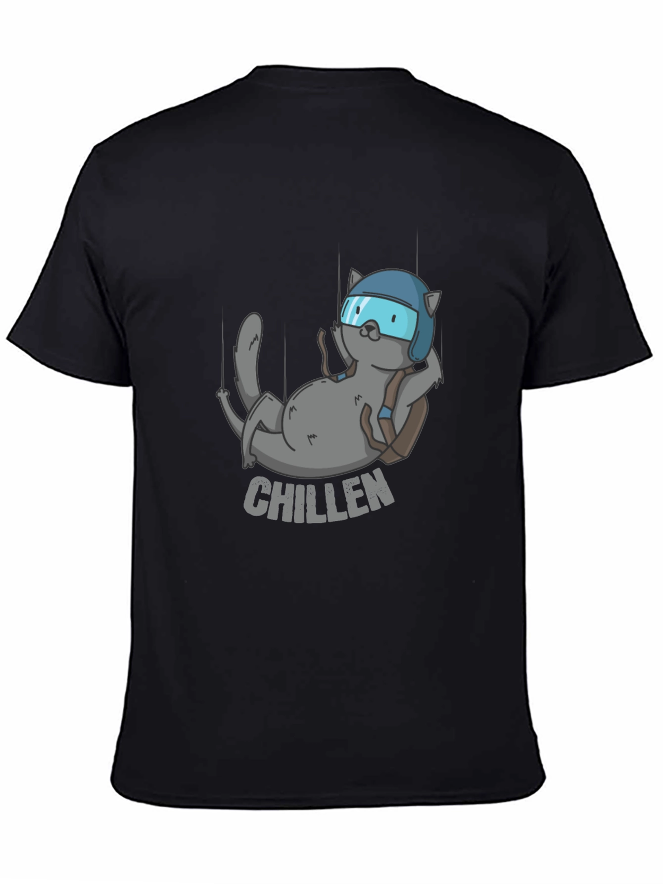 Chillen Cat Skydiving T-Shirt