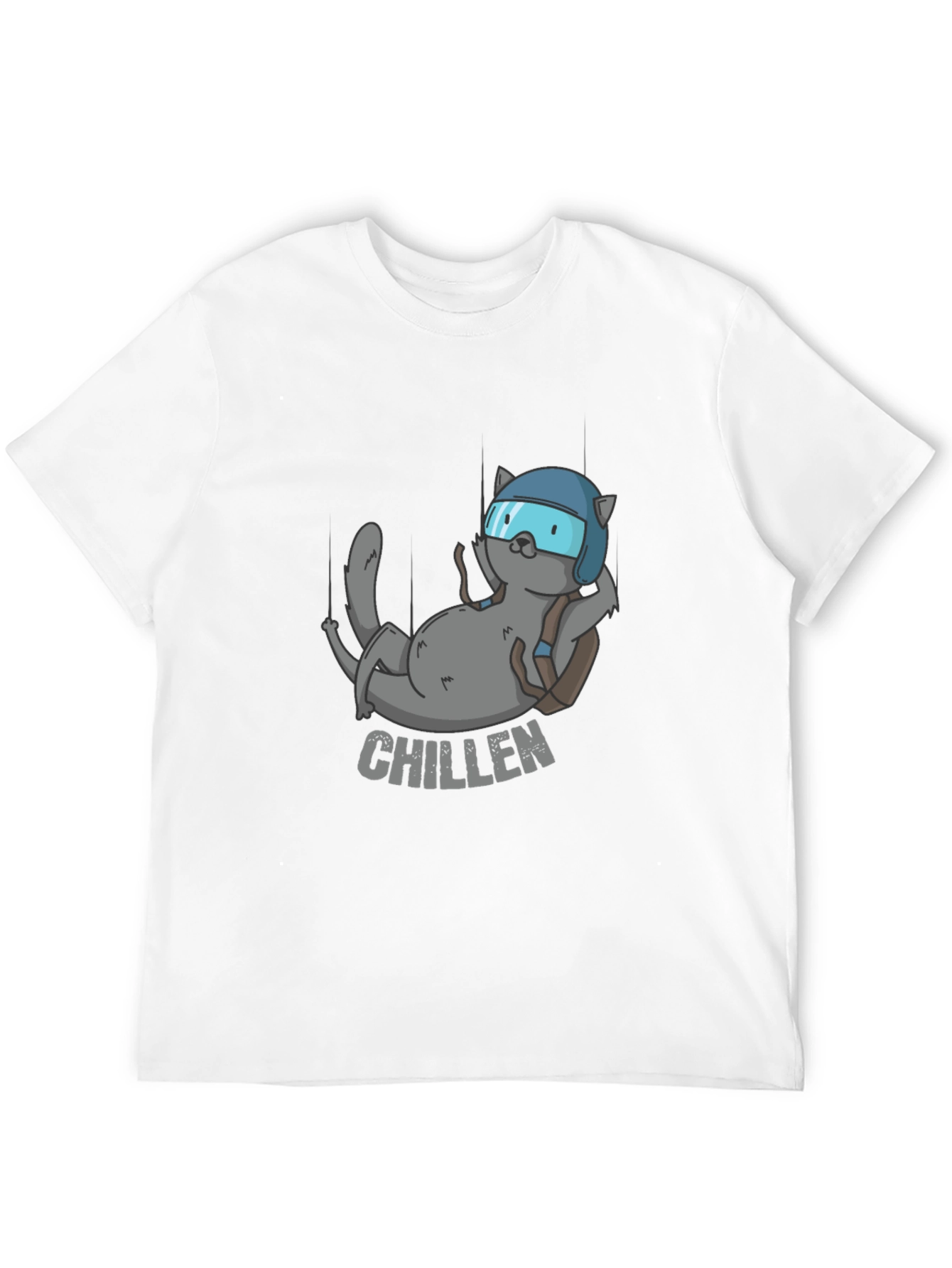 Chillen Cat Skydiving T-Shirt
