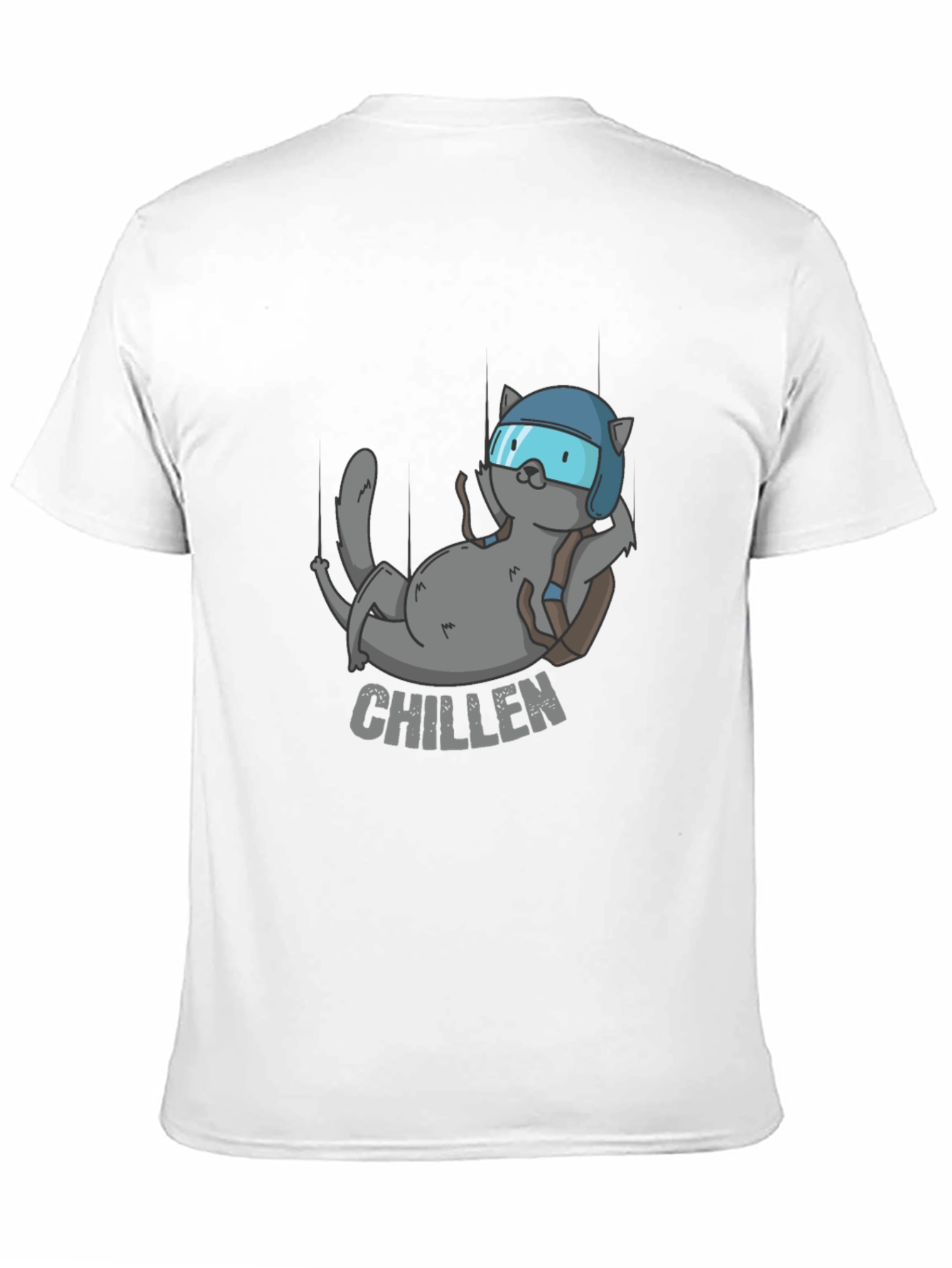Chillen Cat Skydiving T-Shirt