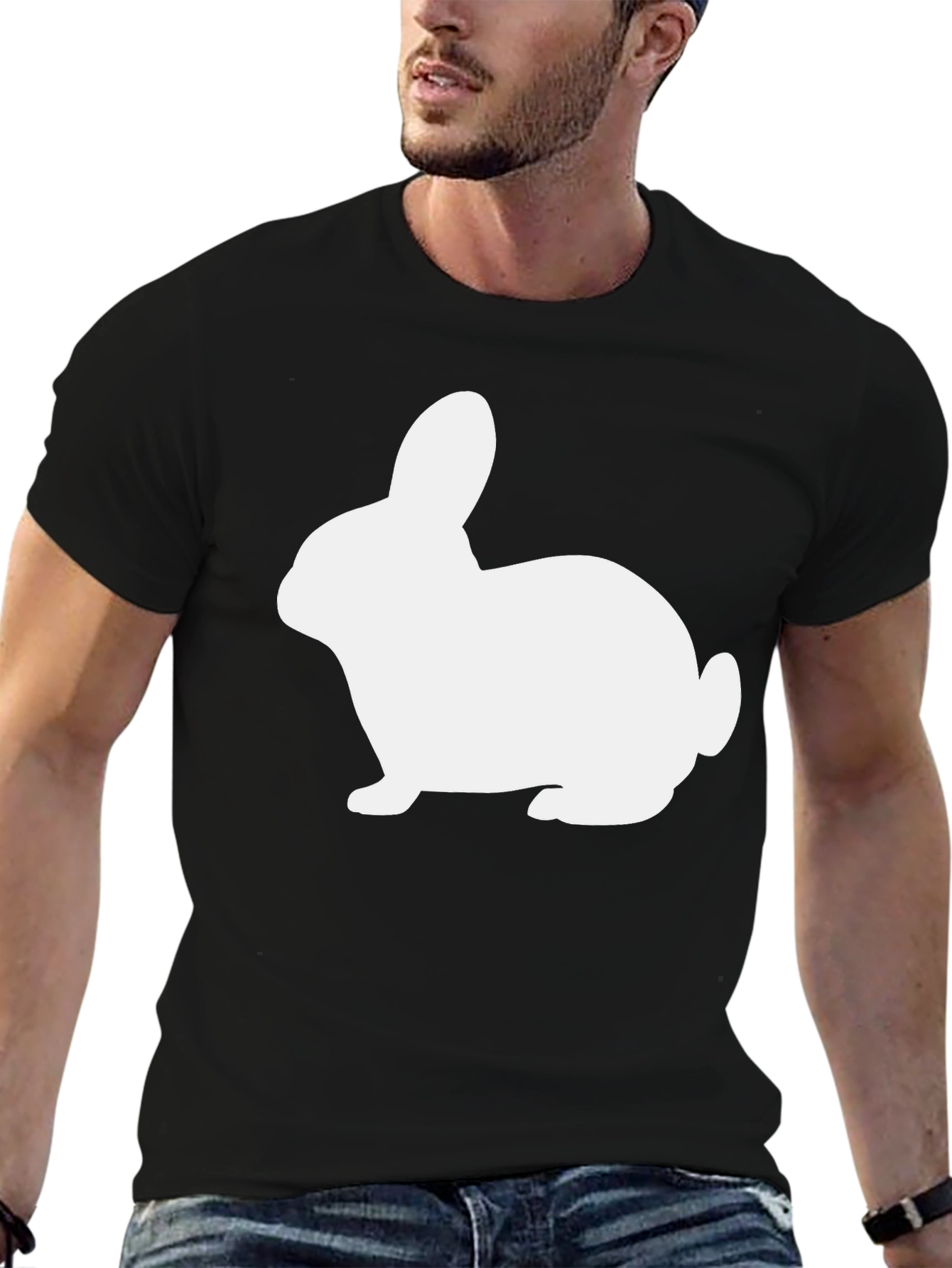 Bunny Silhouette Black T-Shirt