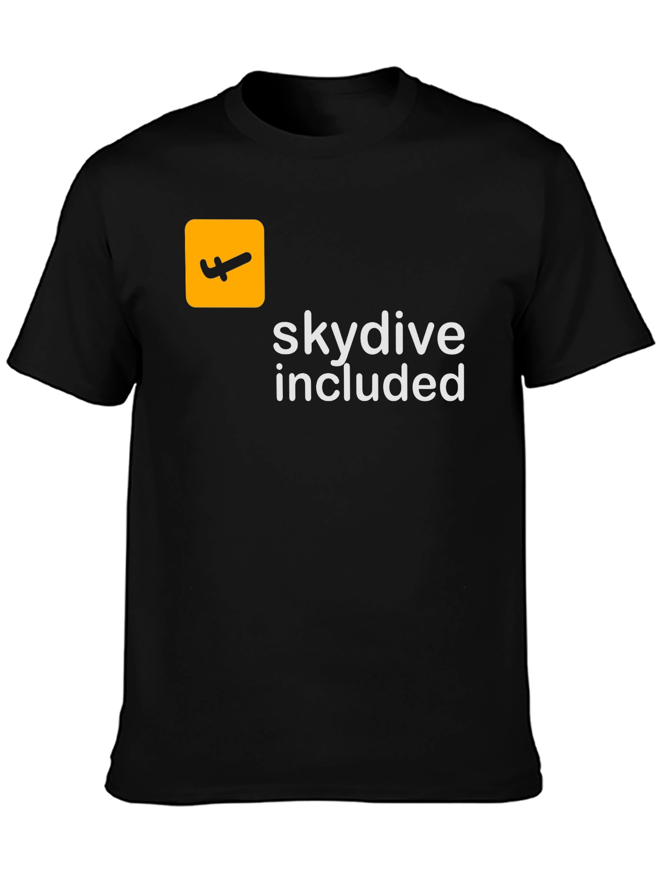 Skydive Included Graphic Tee - Black Cotton T-Shirt