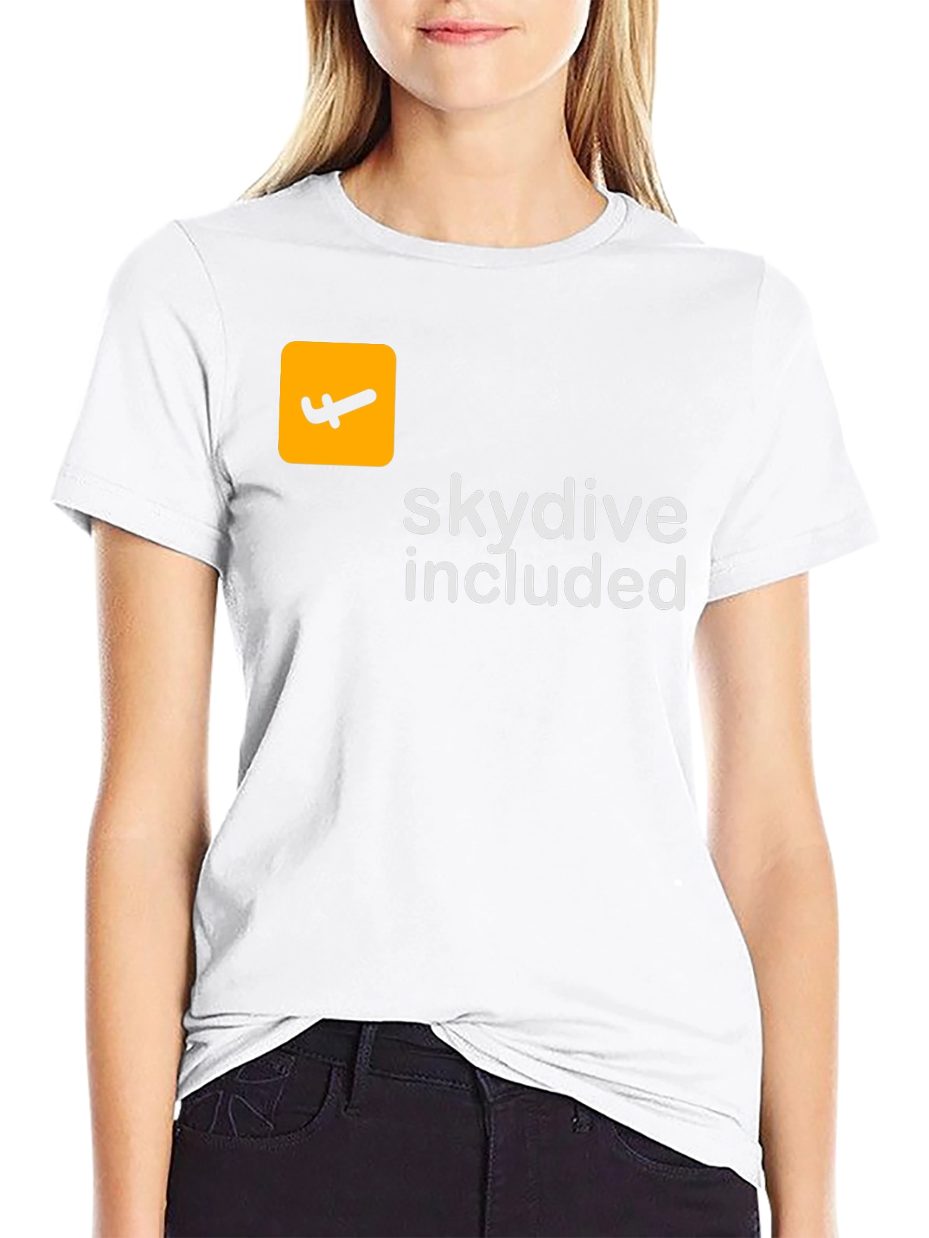 Skydive Included Graphic Tee - Black Cotton T-Shirt