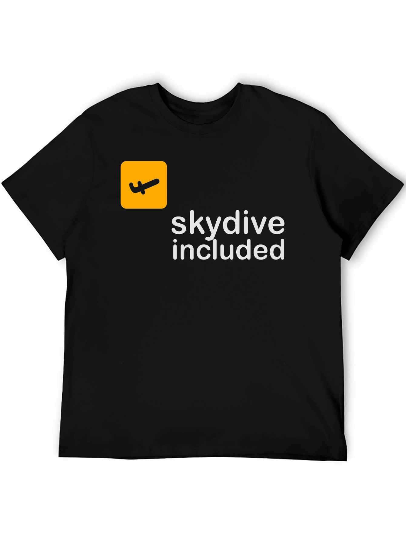 Skydive Included Graphic Tee - Black Cotton T-Shirt