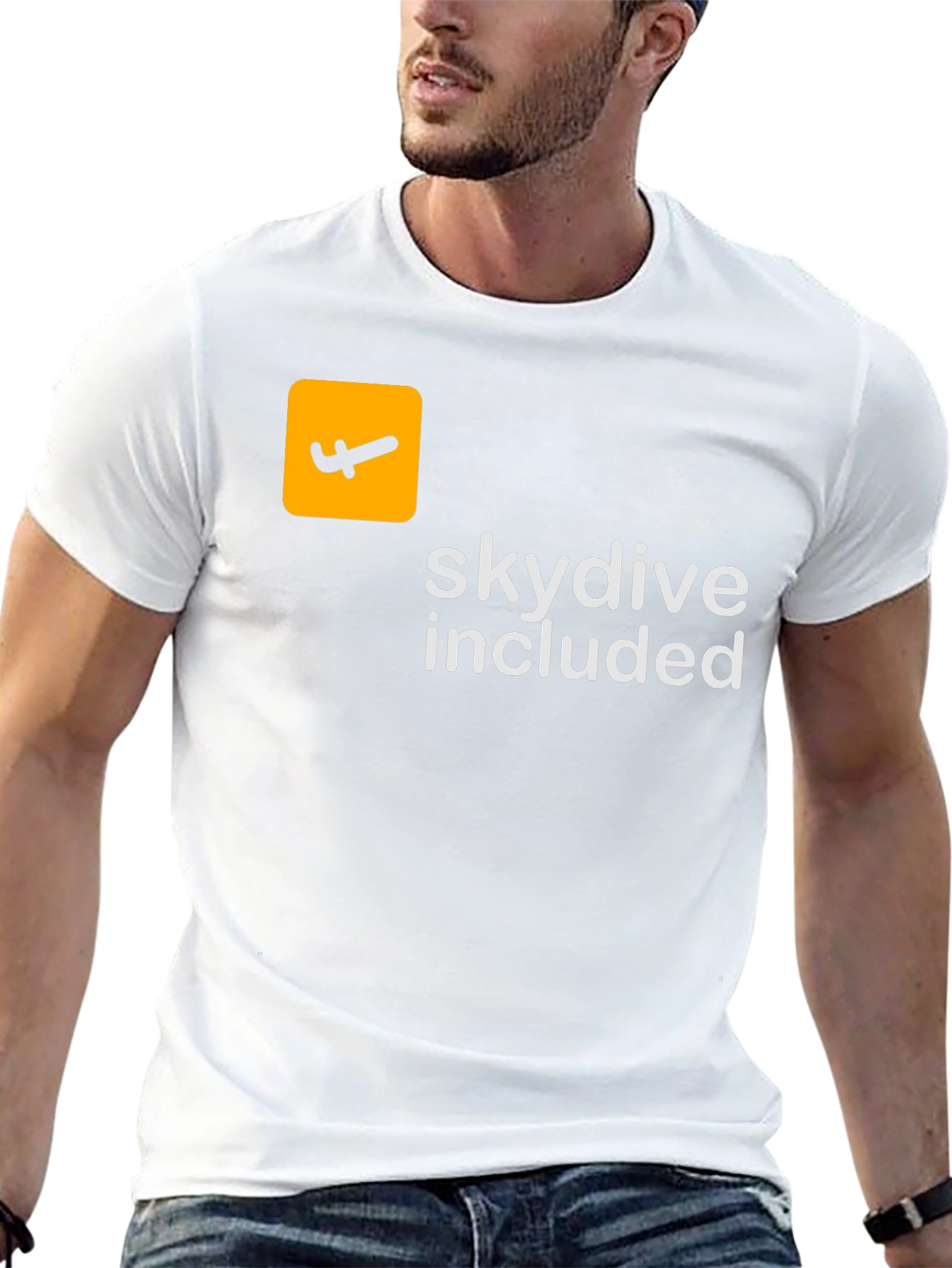 Skydive Included Graphic Tee - Black Cotton T-Shirt