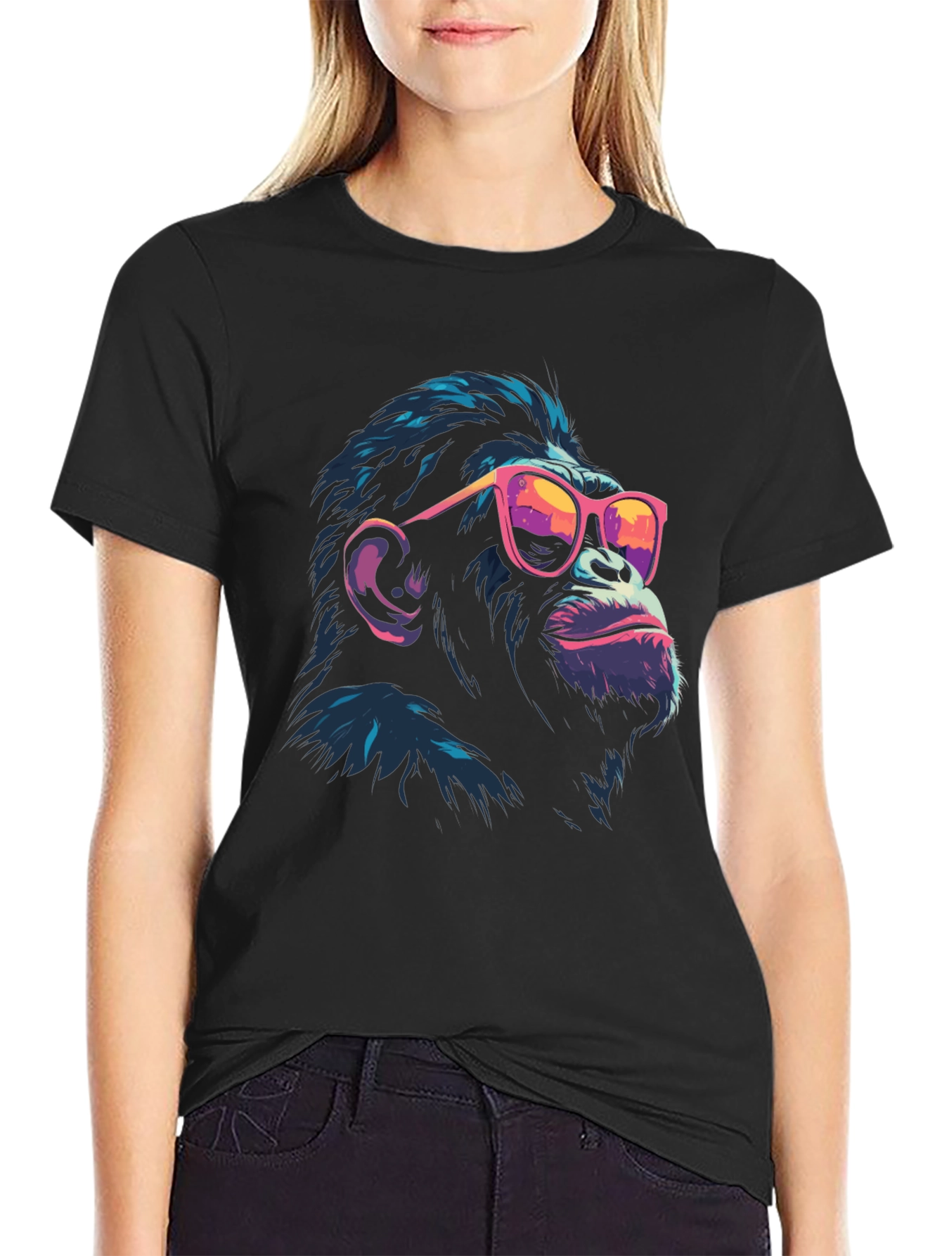 Cool Chimp Graphic Tee - Stylish Black T-Shirt