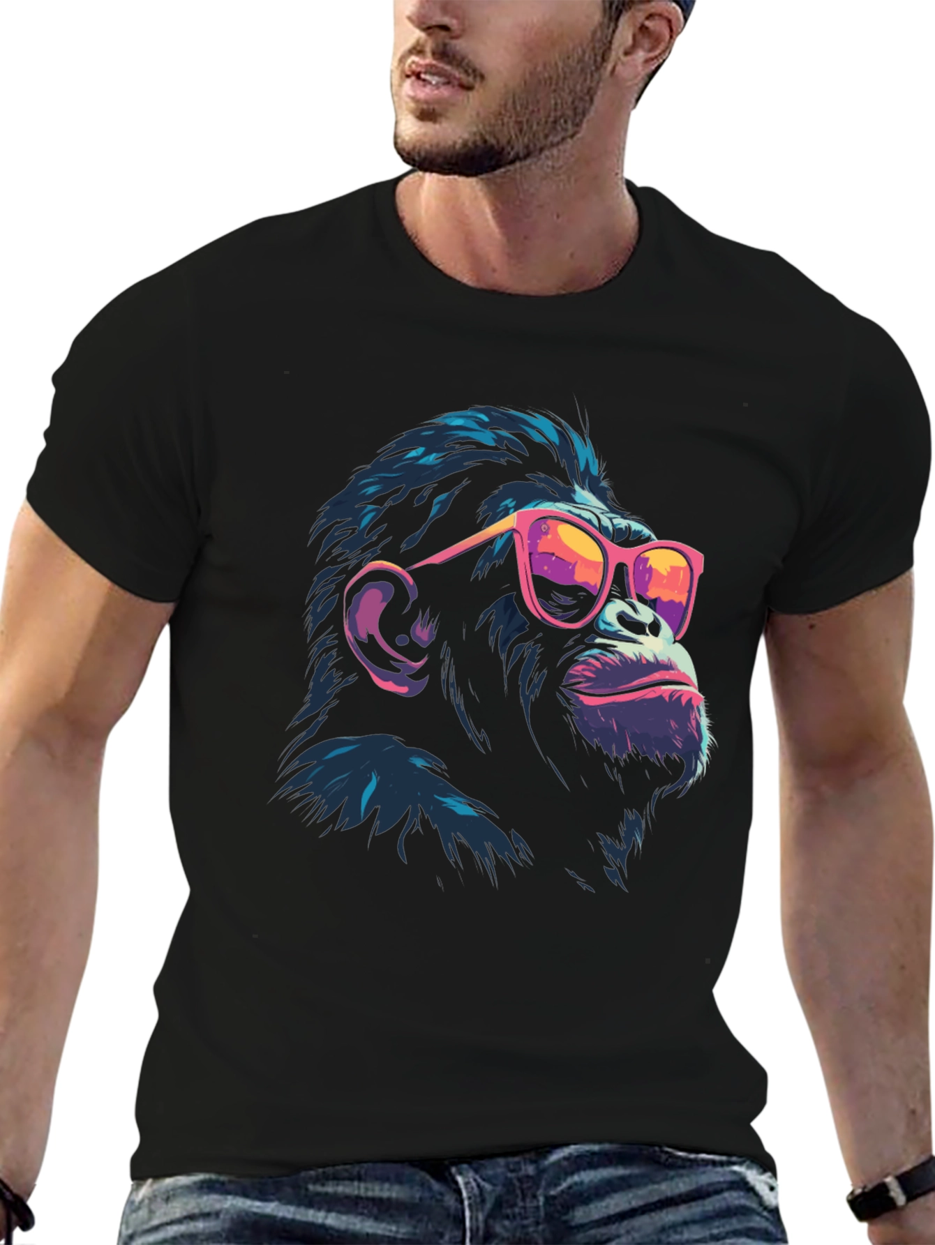 Cool Chimp Graphic Tee - Stylish Black T-Shirt