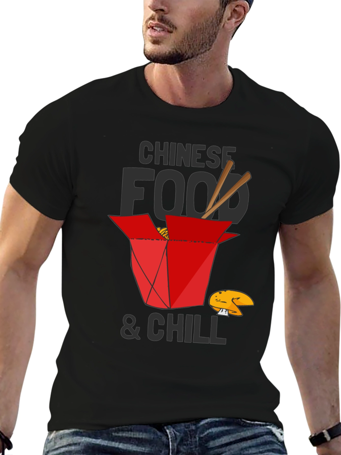 Chinese Food and Chill Graphic T-Shirt