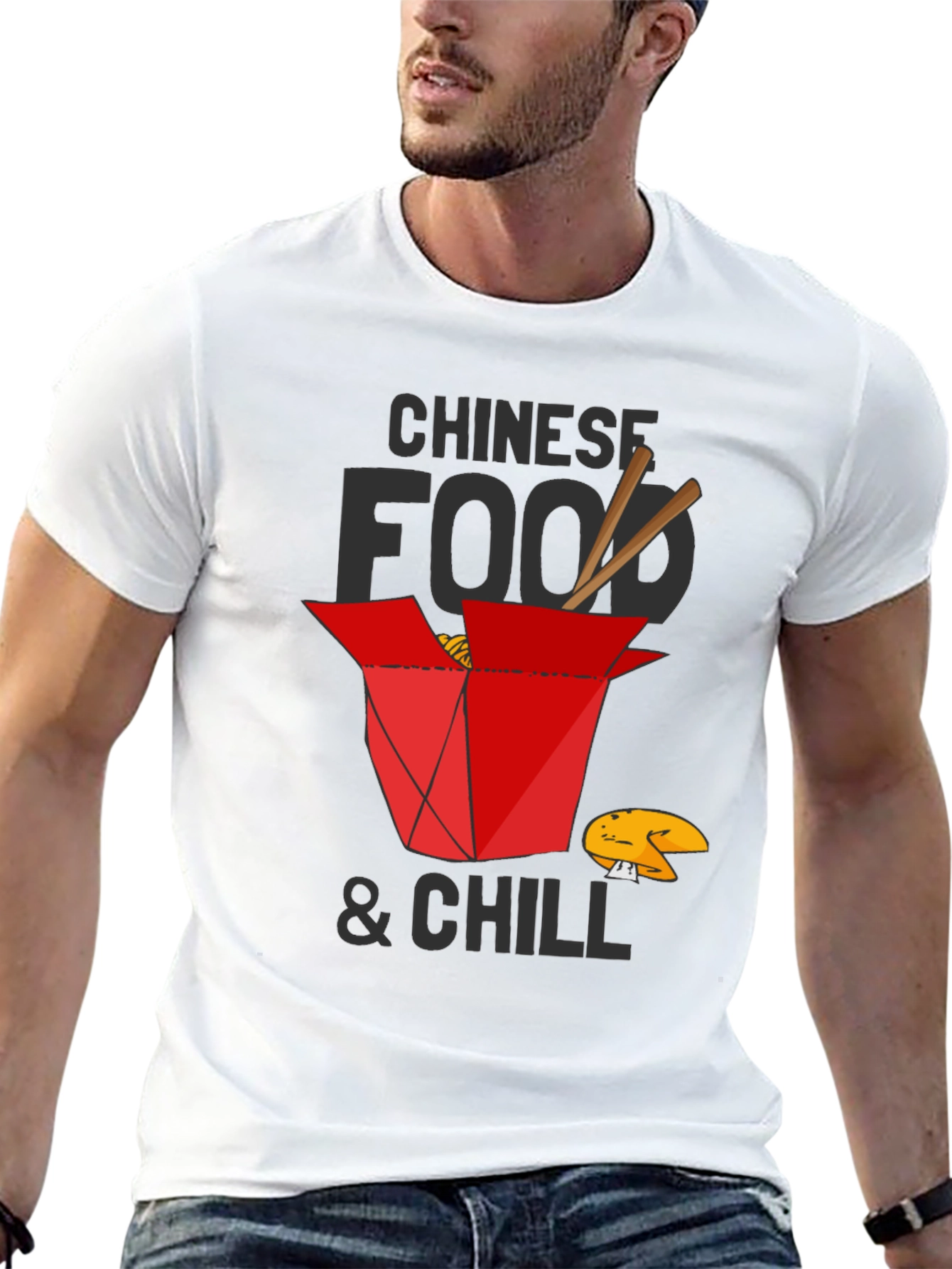 Chinese Food and Chill Graphic T-Shirt