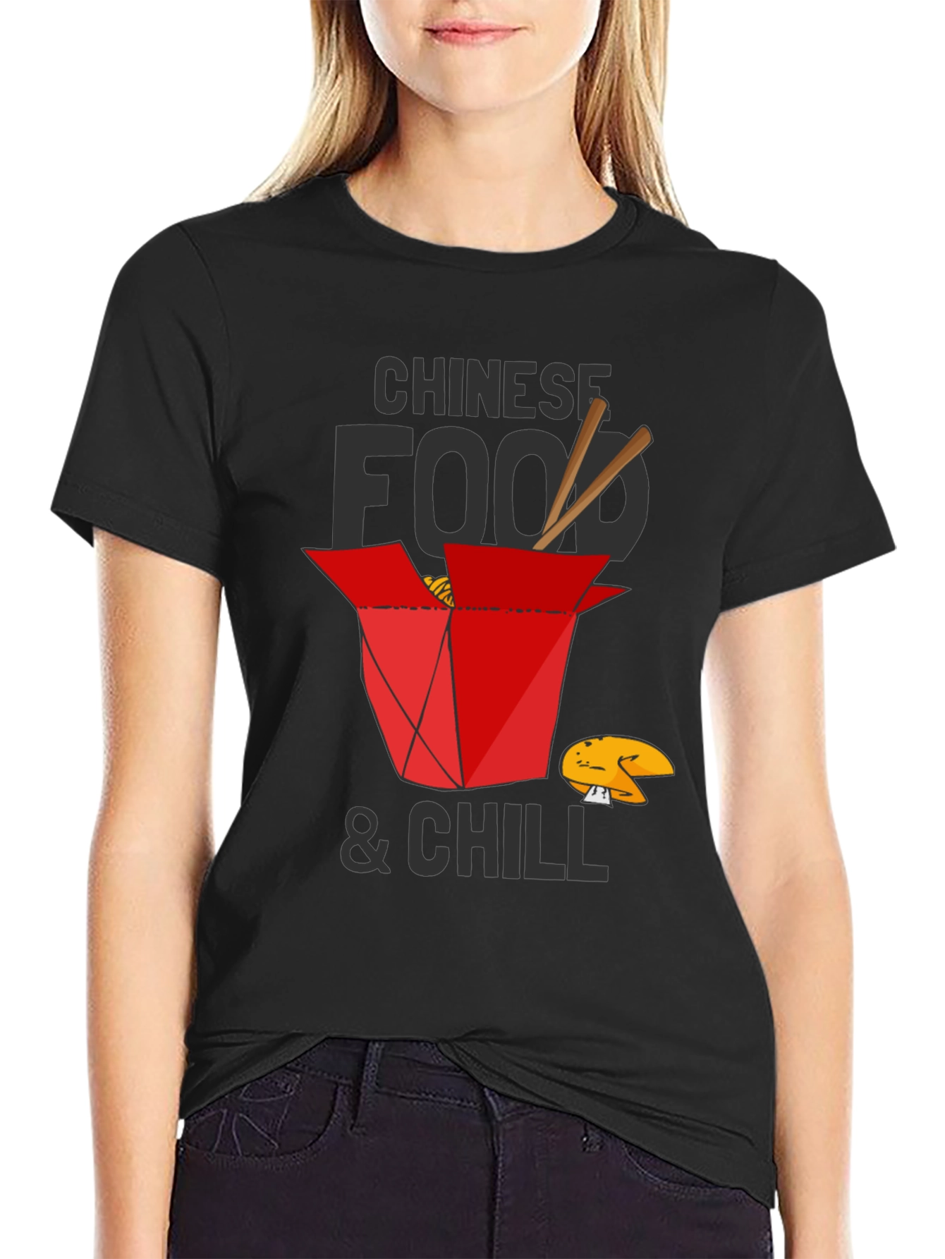 Chinese Food and Chill Graphic T-Shirt
