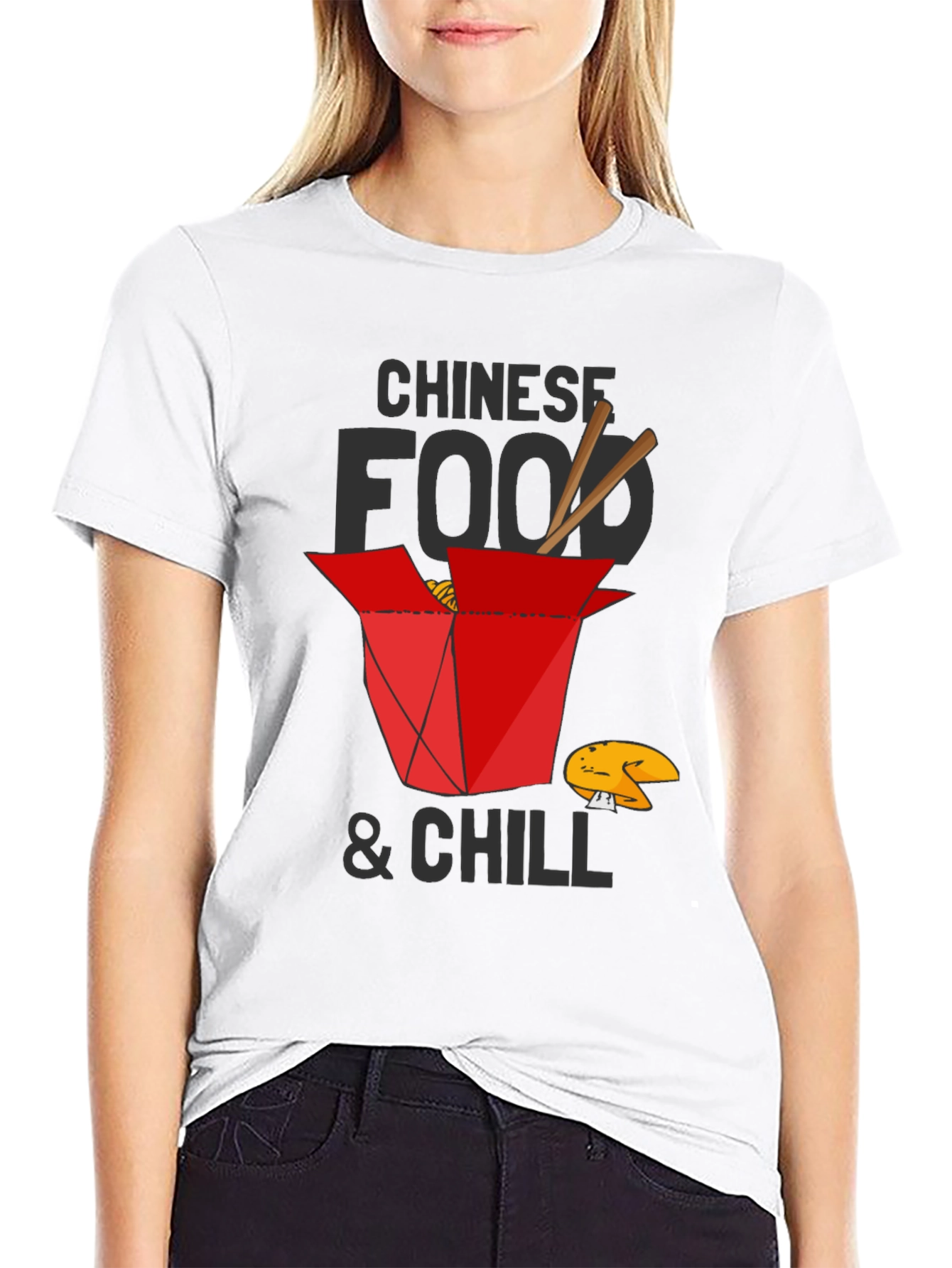 Chinese Food and Chill Graphic T-Shirt