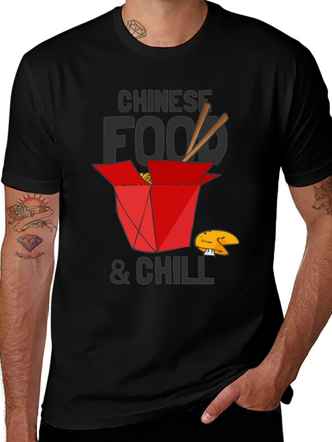 Chinese Food and Chill Graphic T-Shirt