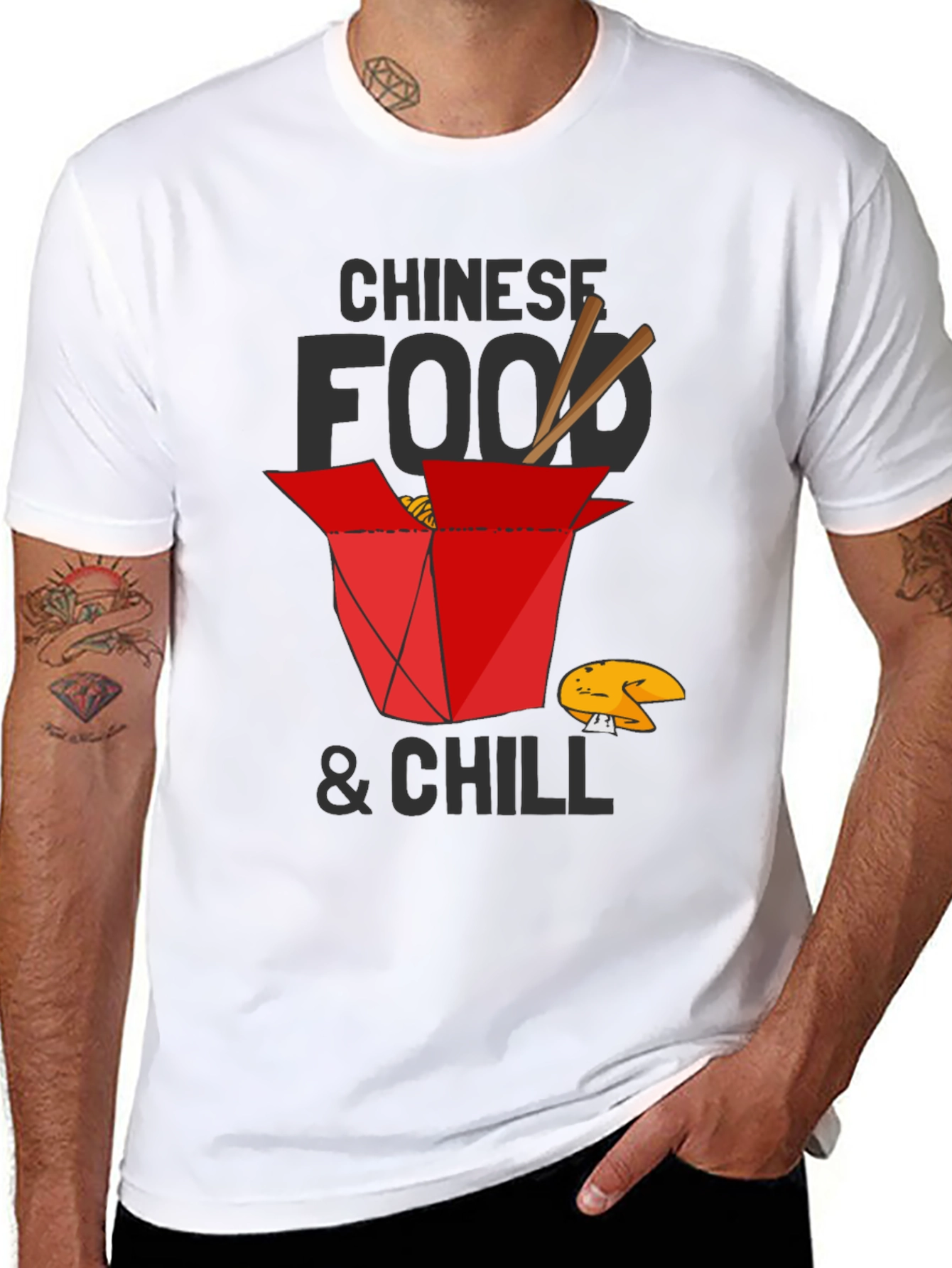 Chinese Food and Chill Graphic T-Shirt