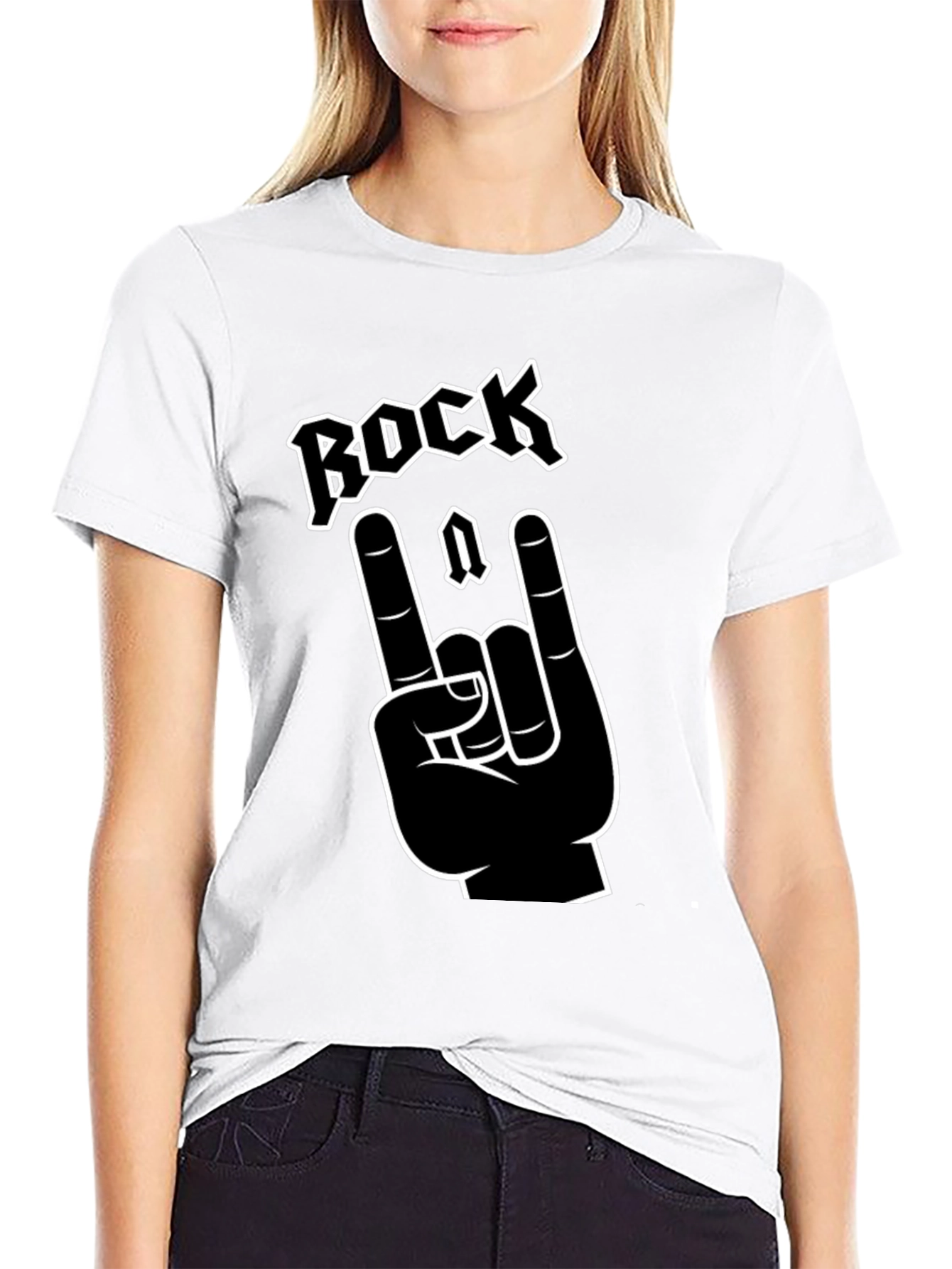 Rock On Hand Graphic T-Shirt
