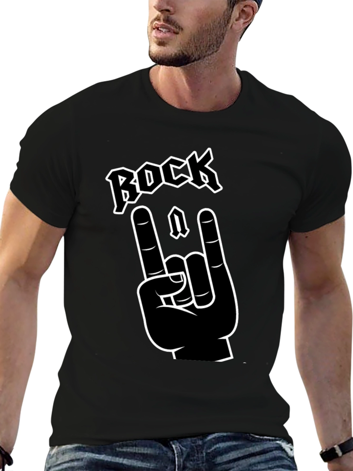 Rock On Hand Graphic T-Shirt