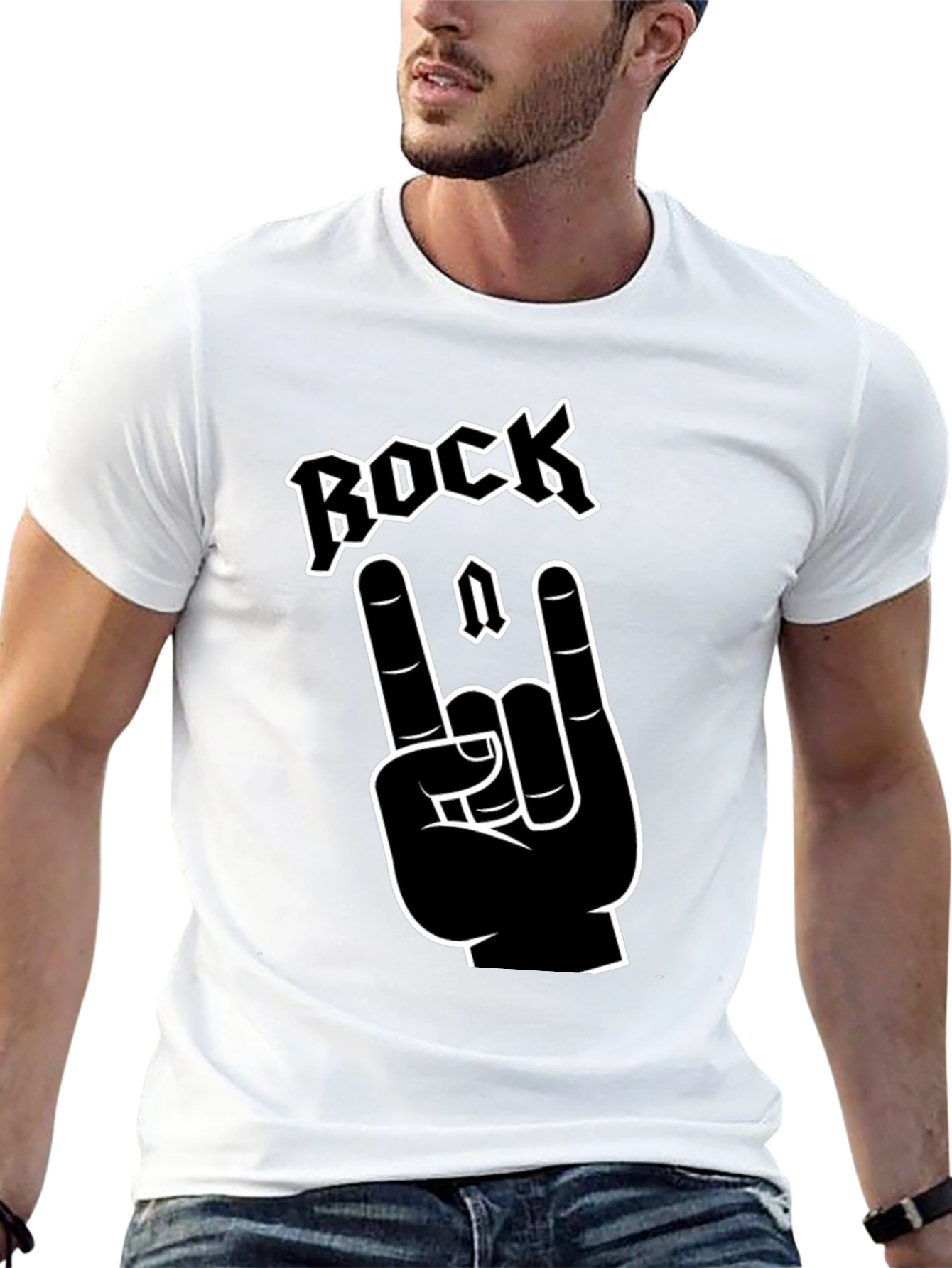 Rock On Hand Graphic T-Shirt
