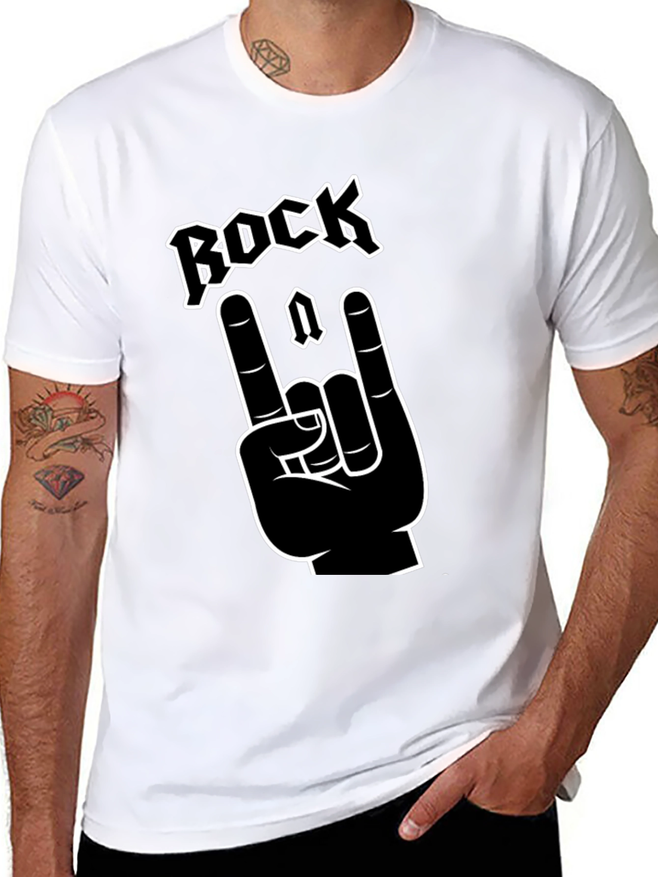Rock On Hand Graphic T-Shirt