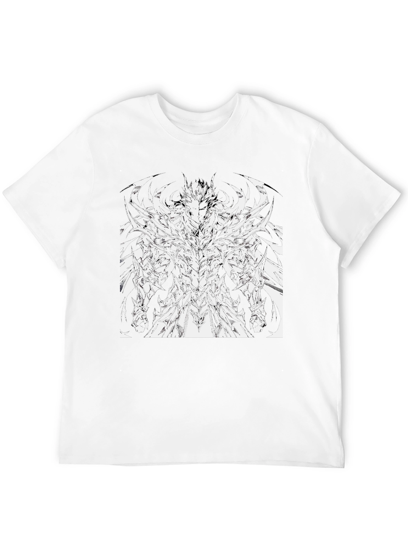 Black Graphic Tee - Abstract Warrior Print