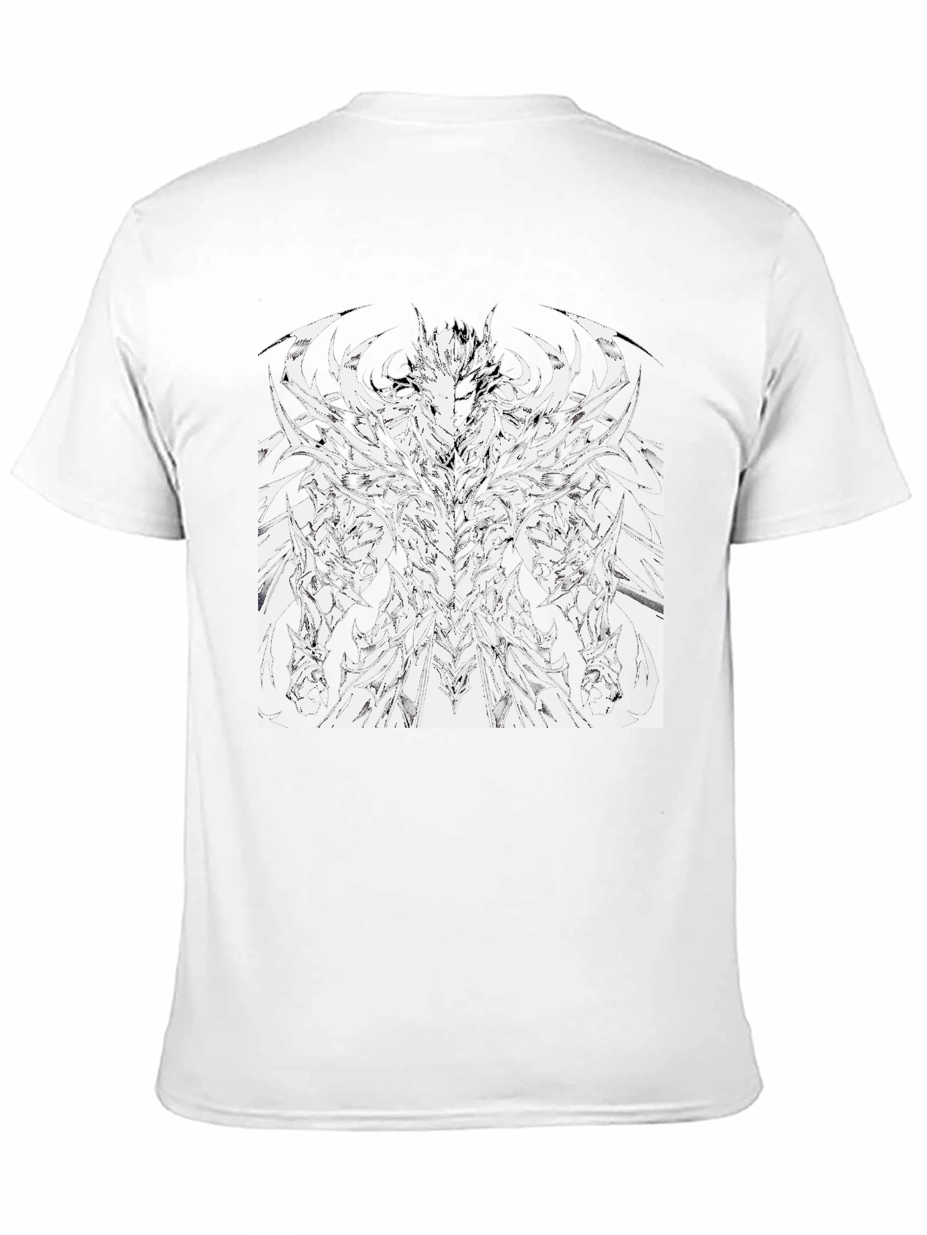 Black Graphic Tee - Abstract Warrior Print
