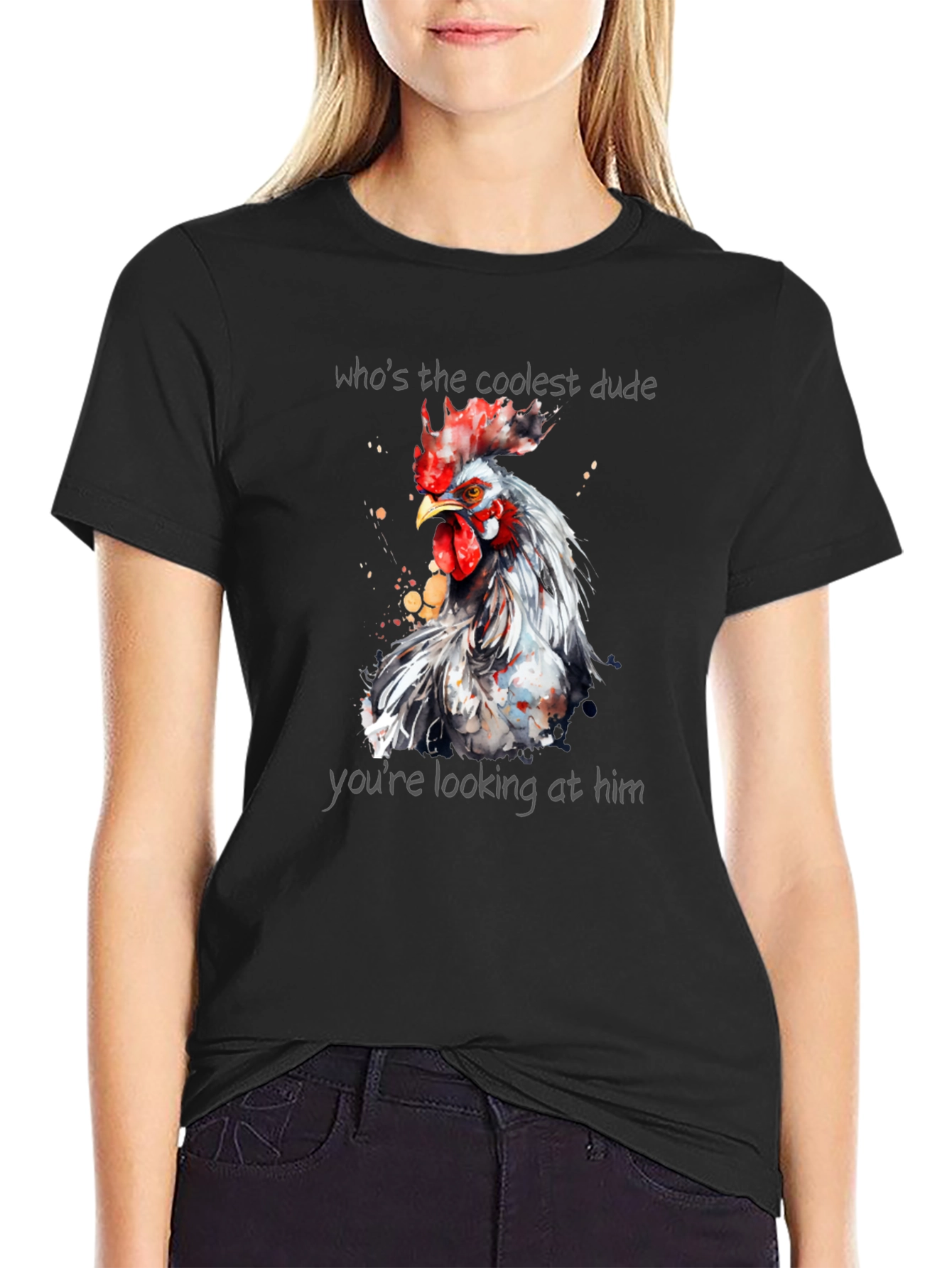 Coolest Dude Rooster Graphic Tee