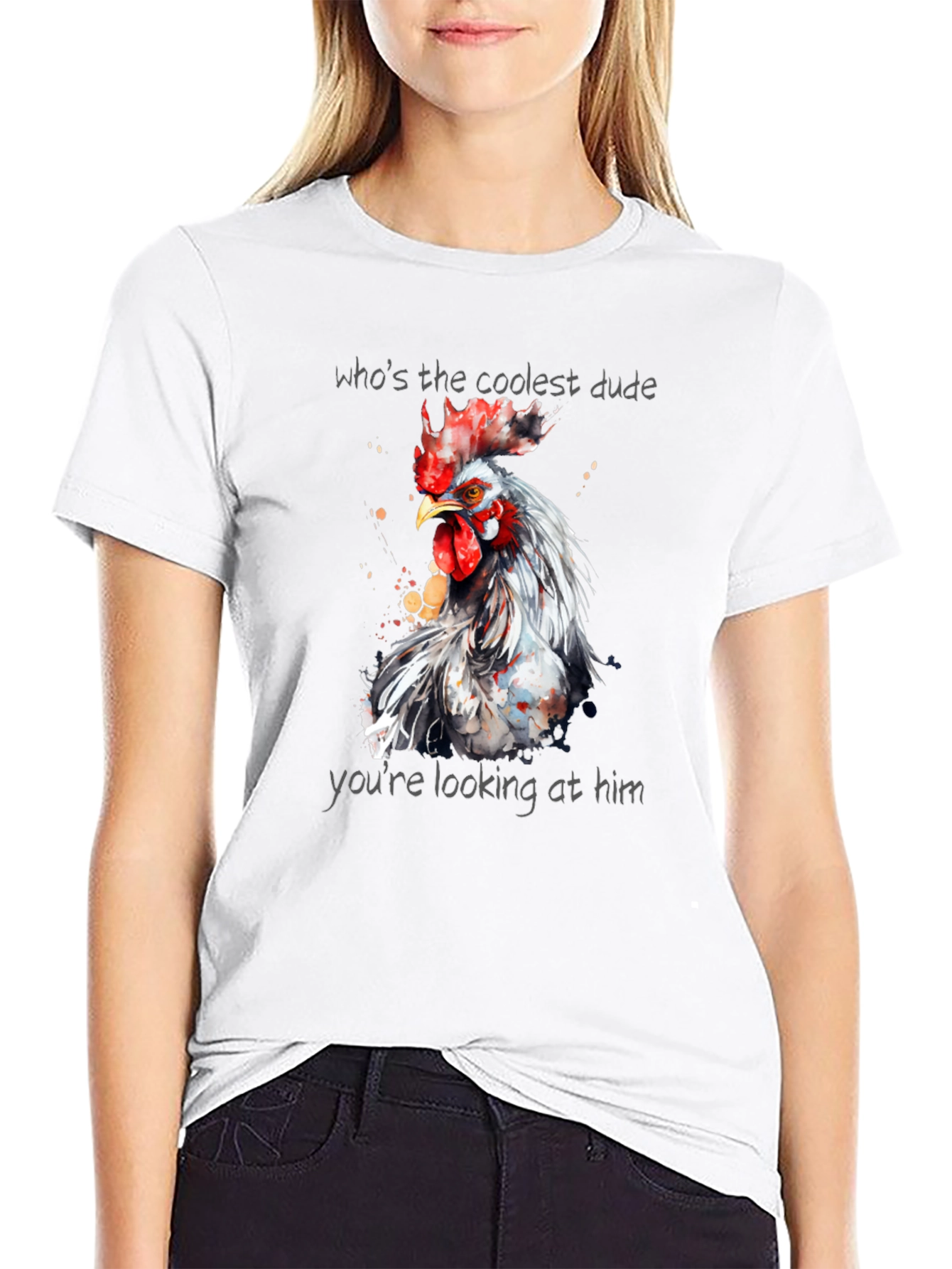 Coolest Dude Rooster Graphic Tee