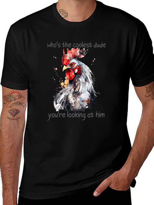 Coolest Dude Rooster Graphic Tee