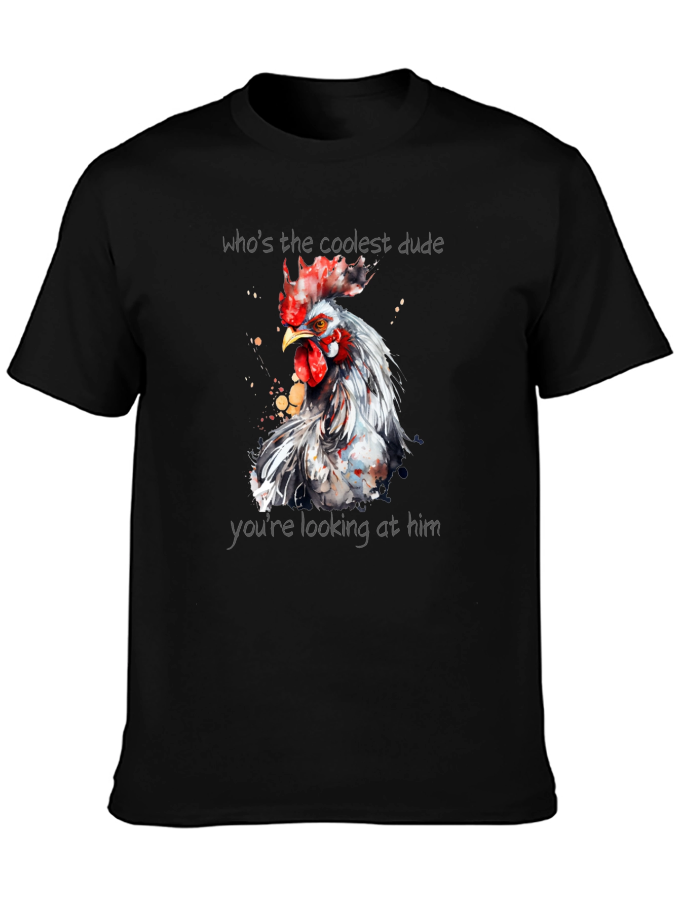 Coolest Dude Rooster Graphic Tee