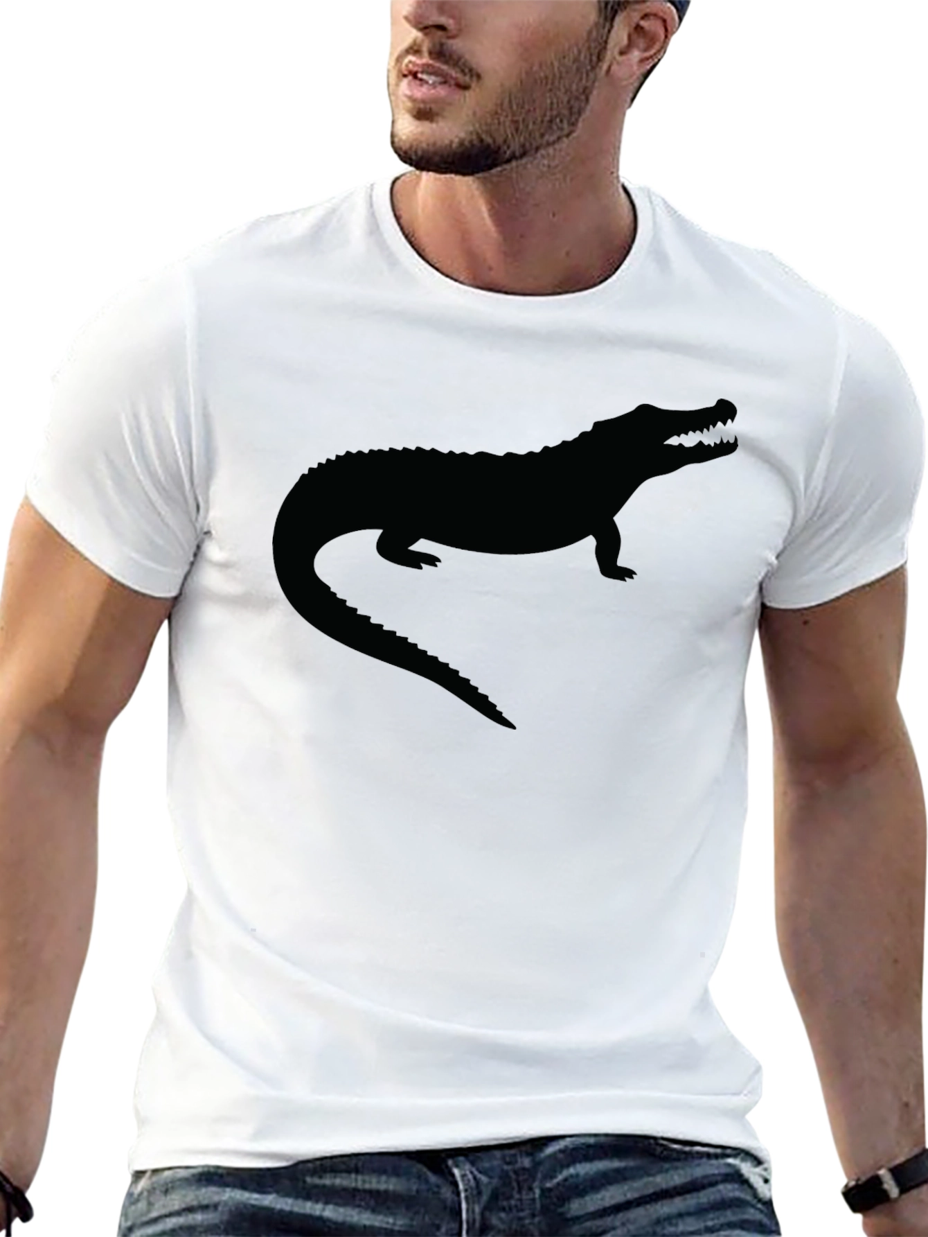 Alligator Silhouette Black T-Shirt