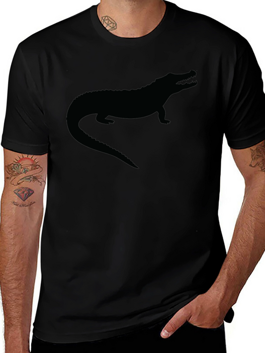Alligator Silhouette Black T-Shirt