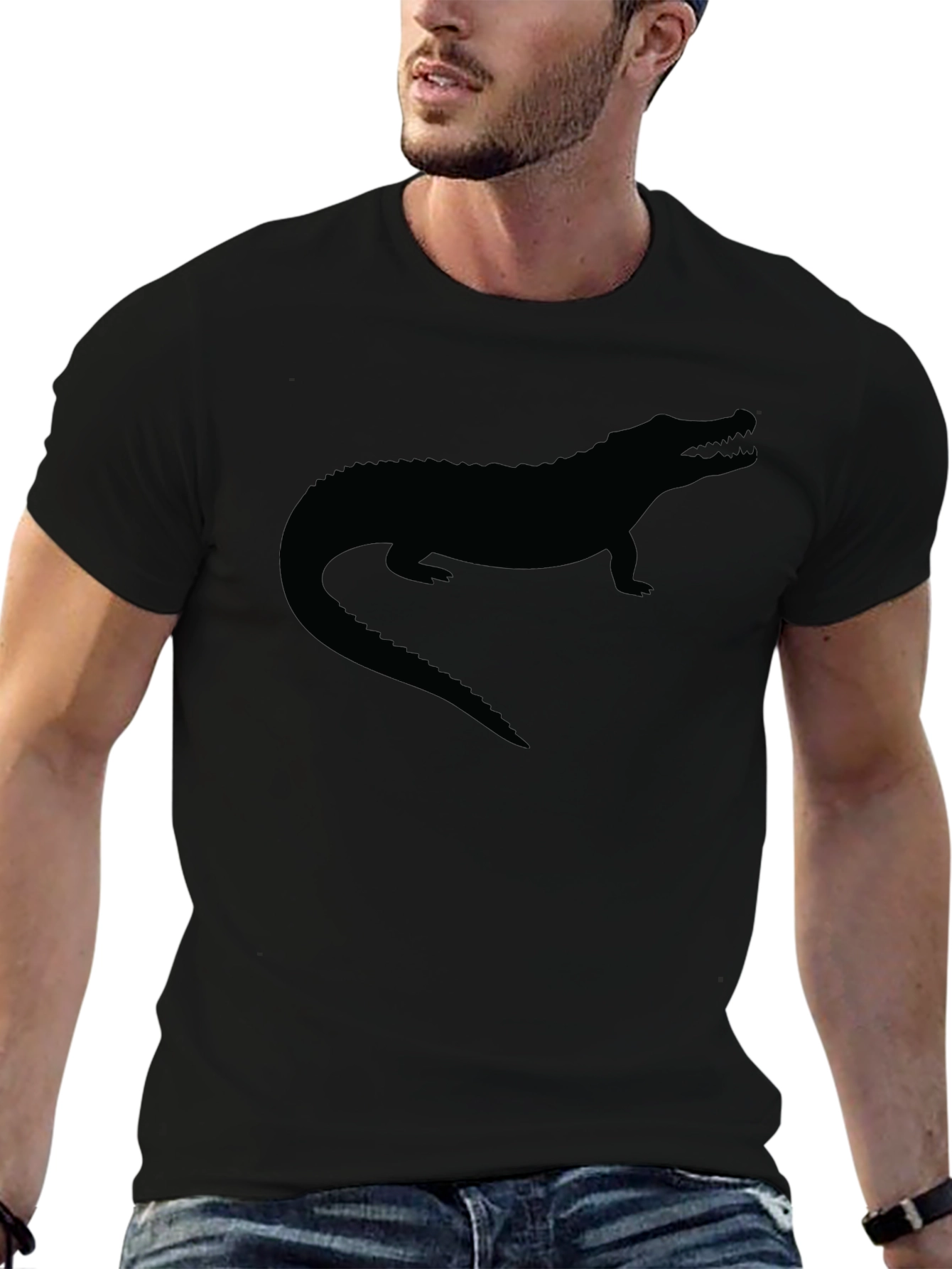 Alligator Silhouette Black T-Shirt