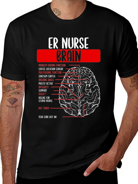 ER Nurse Brain Anatomy T-Shirt