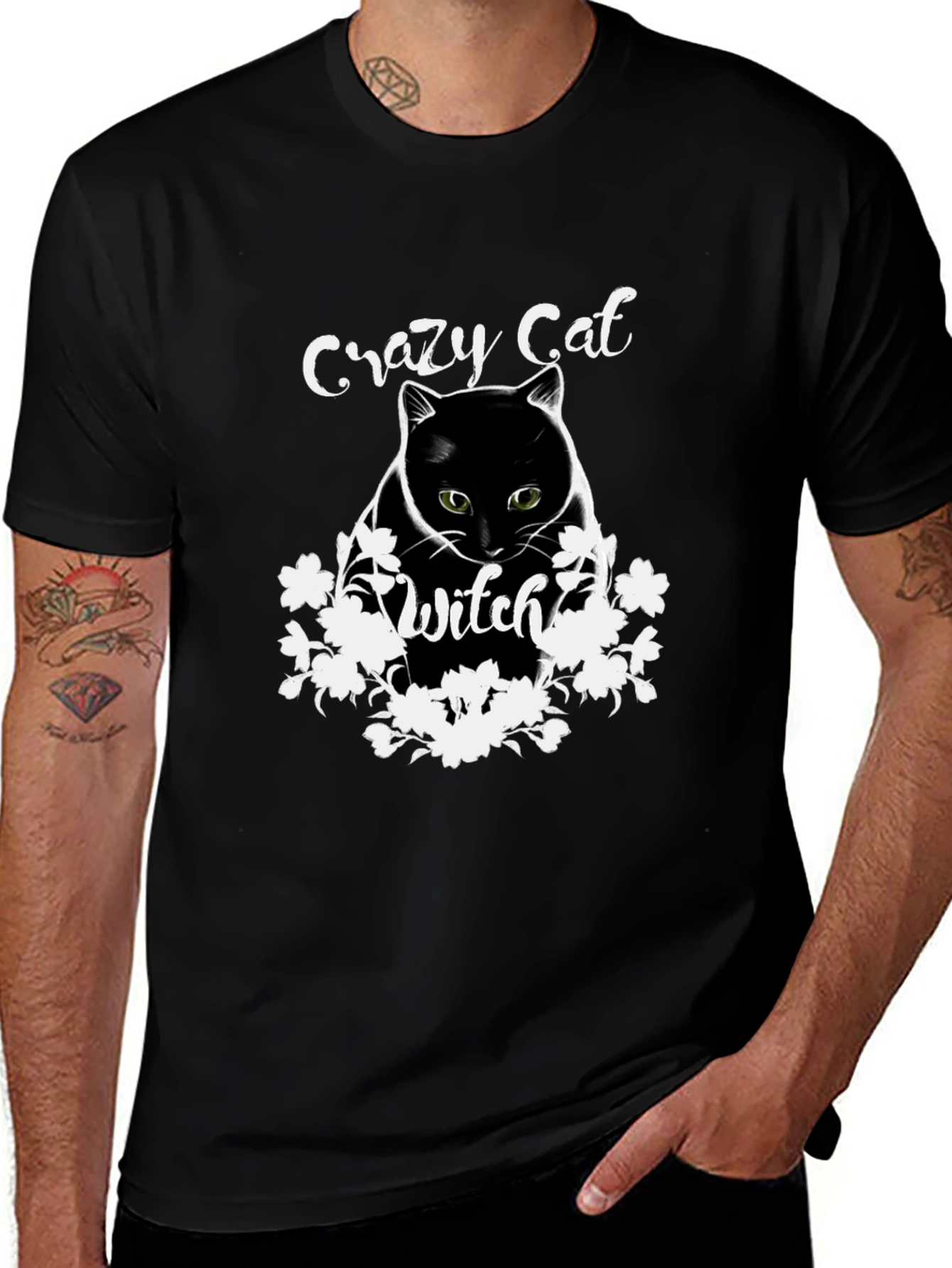 Crazy Cat Witch T-Shirt