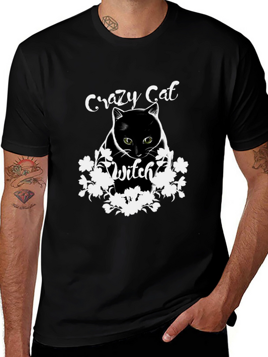 Crazy Cat Witch T-Shirt