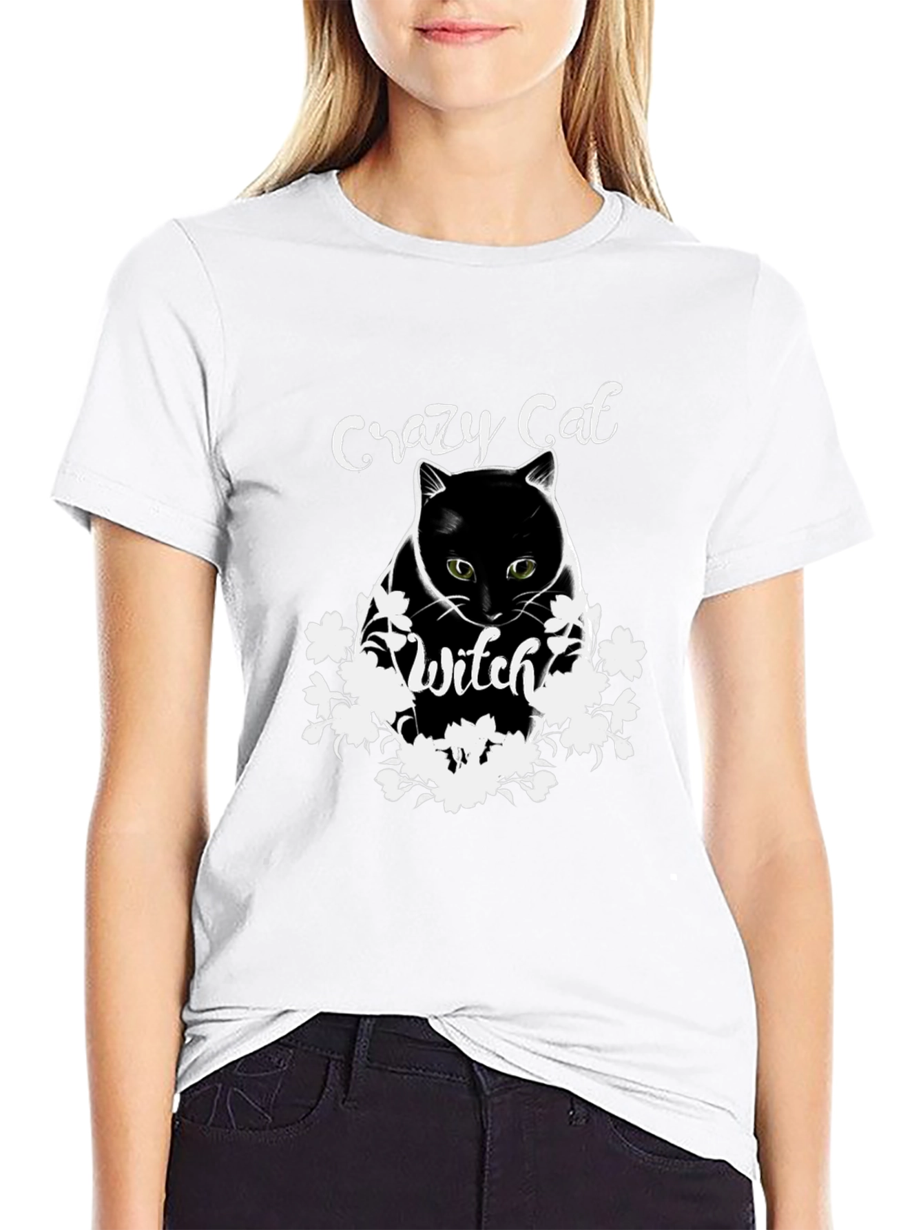 Crazy Cat Witch T-Shirt