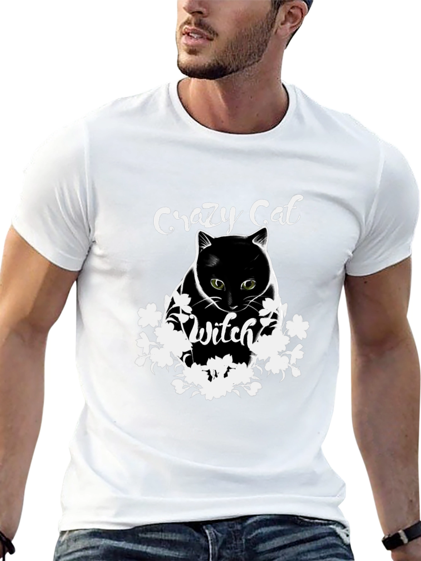 Crazy Cat Witch T-Shirt
