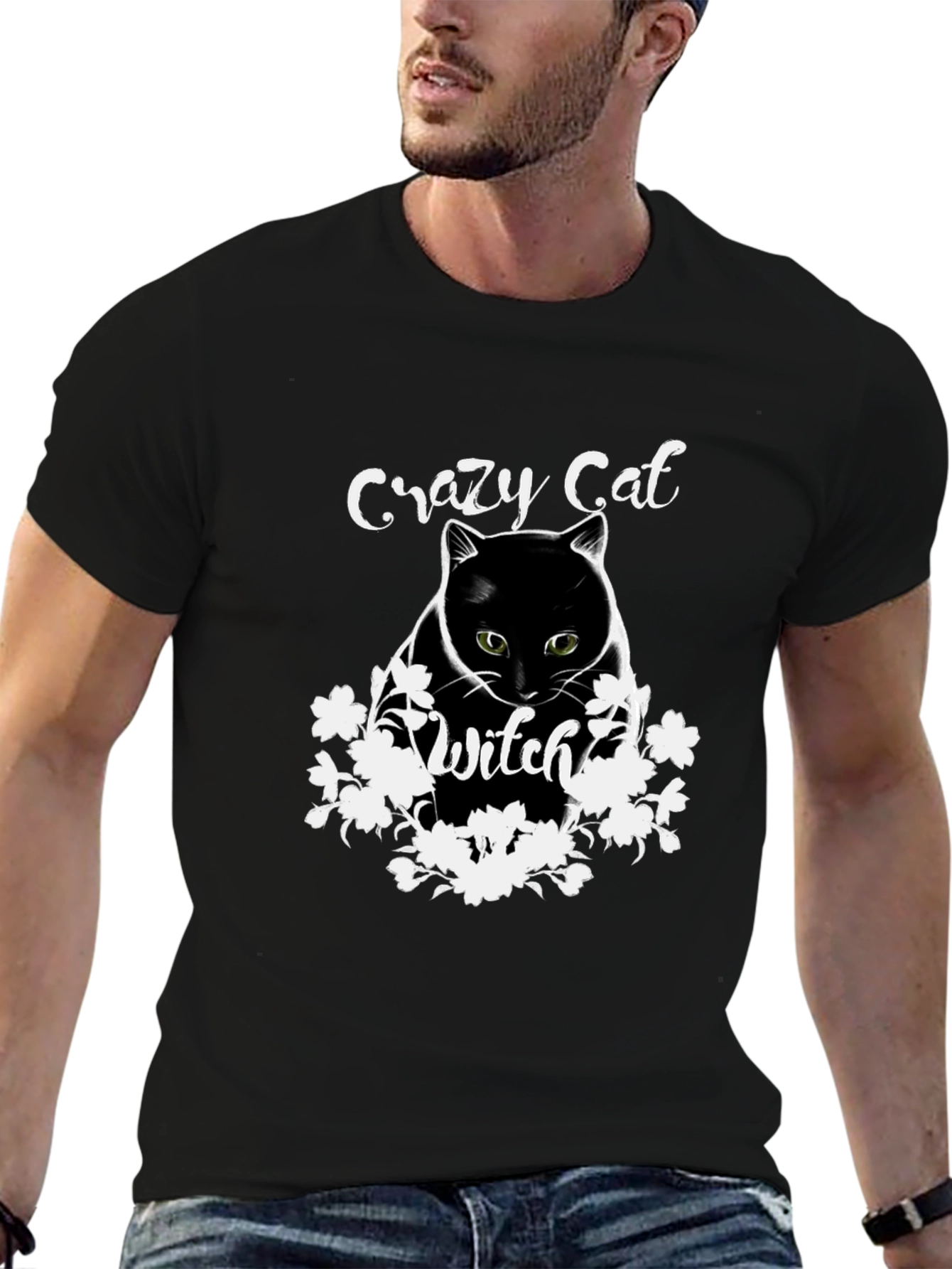 Crazy Cat Witch T-Shirt