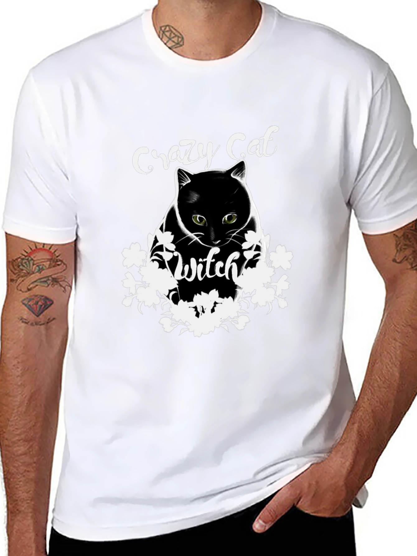 Crazy Cat Witch T-Shirt
