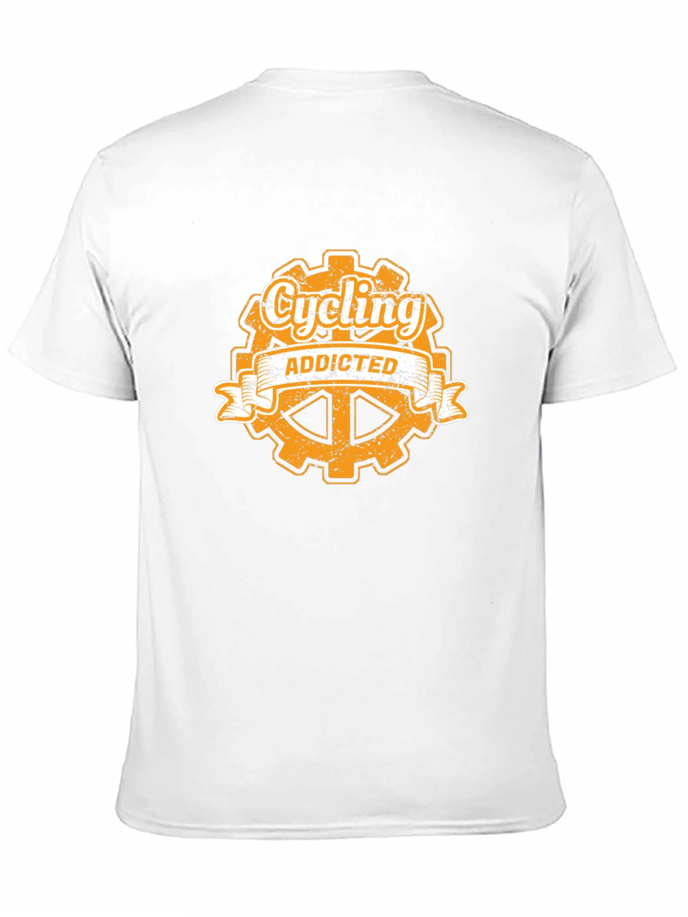 Cycling Addicted Graphic Tee - Black Cotton T-Shirt