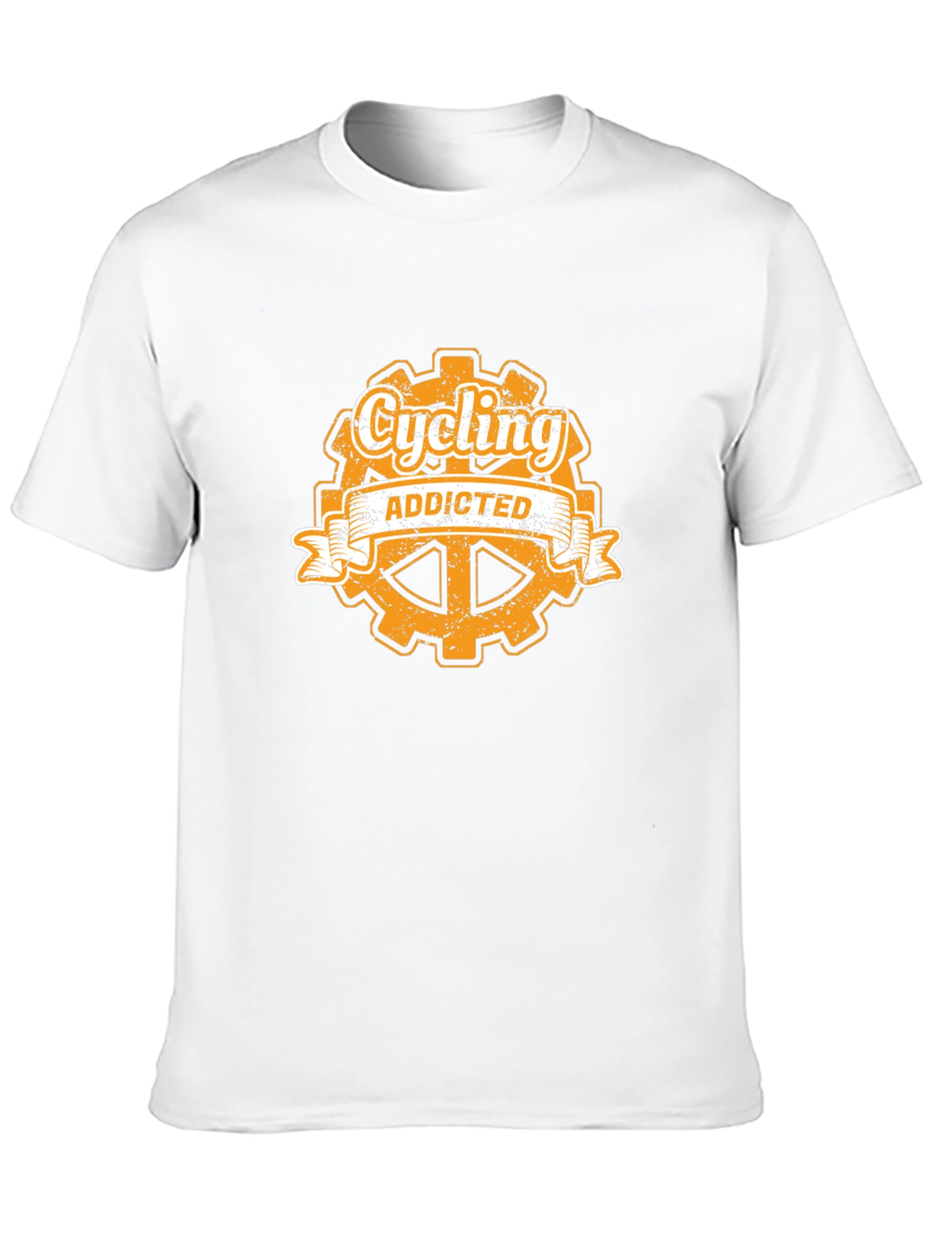 Cycling Addicted Graphic Tee - Black Cotton T-Shirt