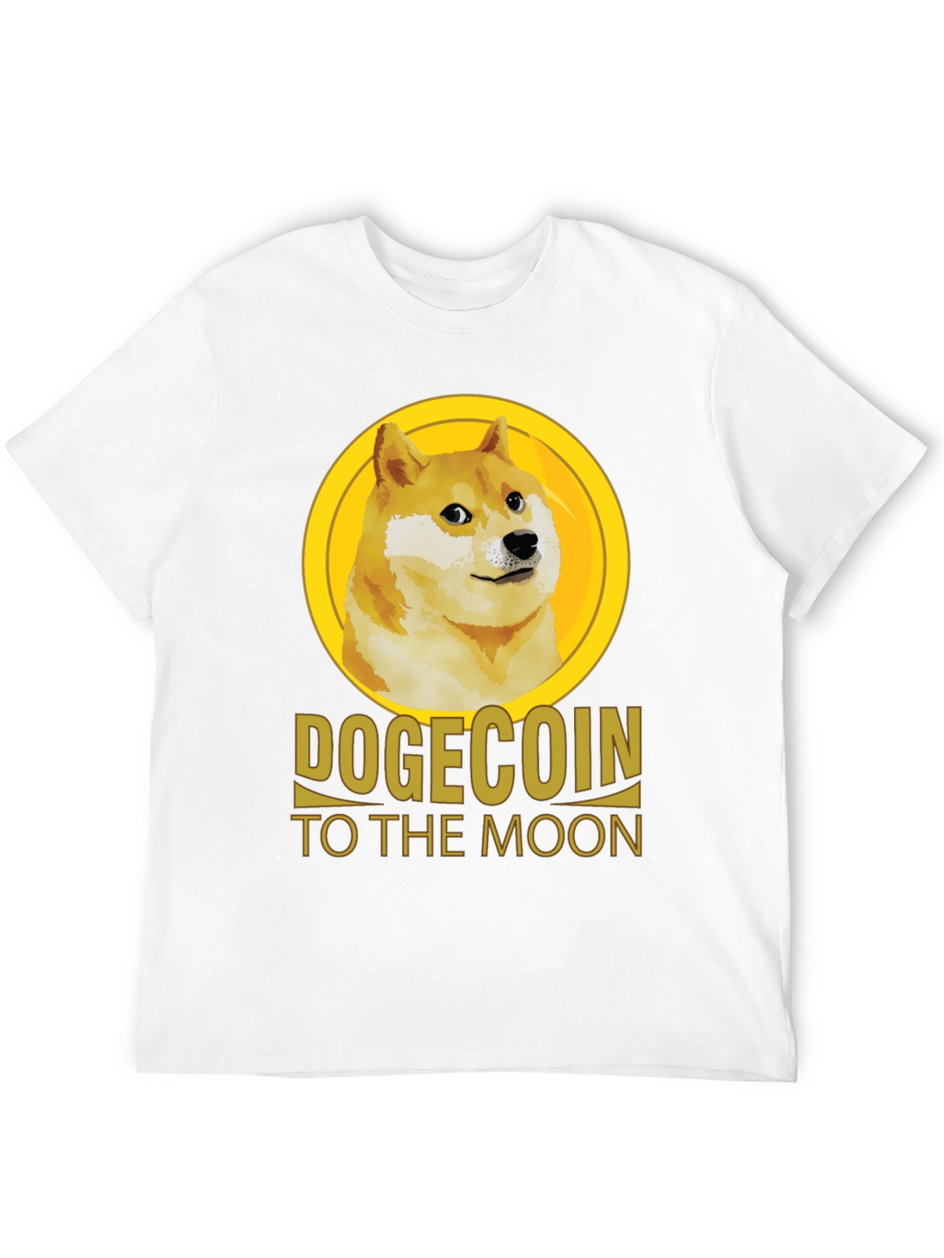 Dogecoin To The Moon Black T-Shirt