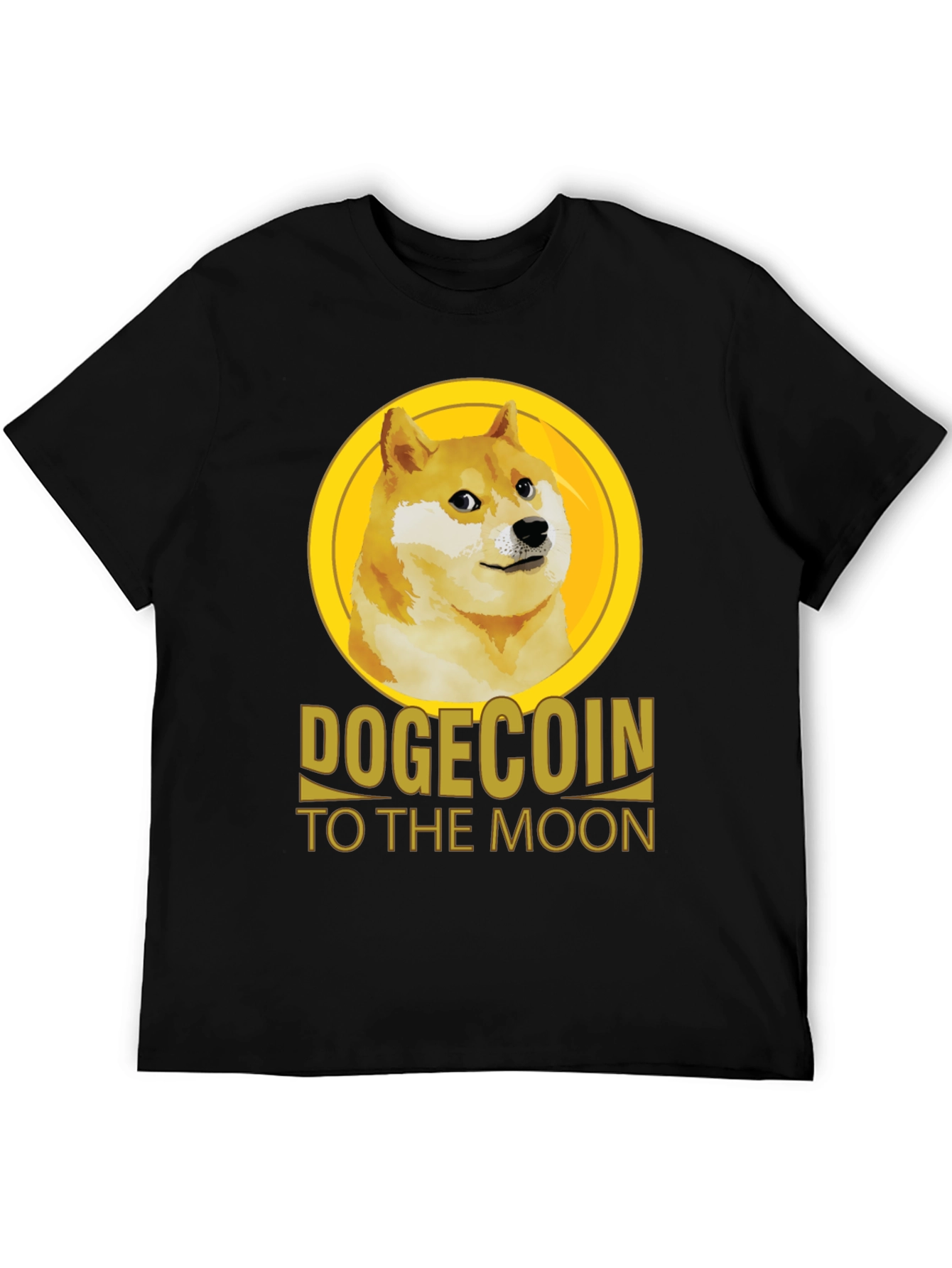 Dogecoin To The Moon Black T-Shirt