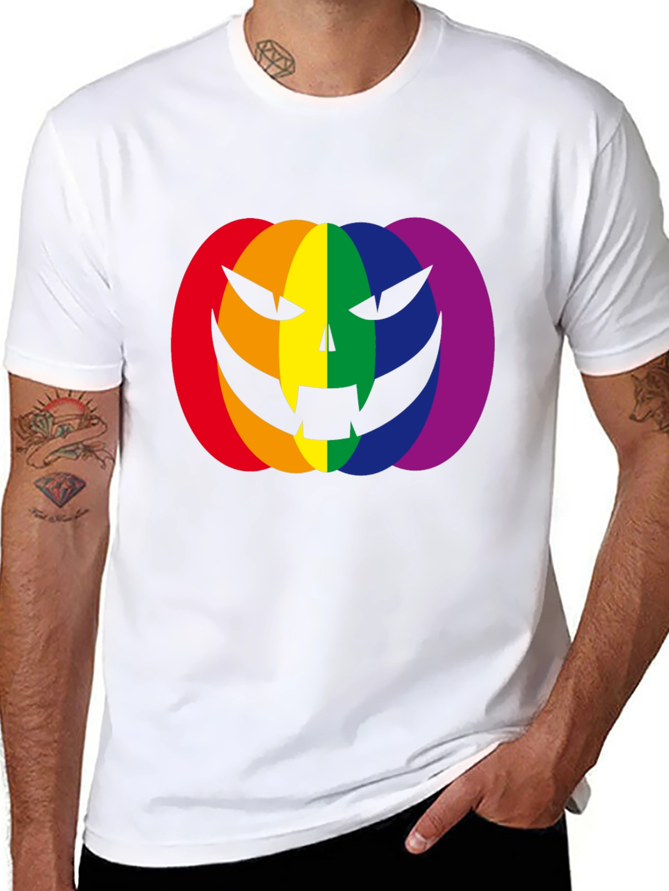 Rainbow Jack-O-Lantern Graphic Tee