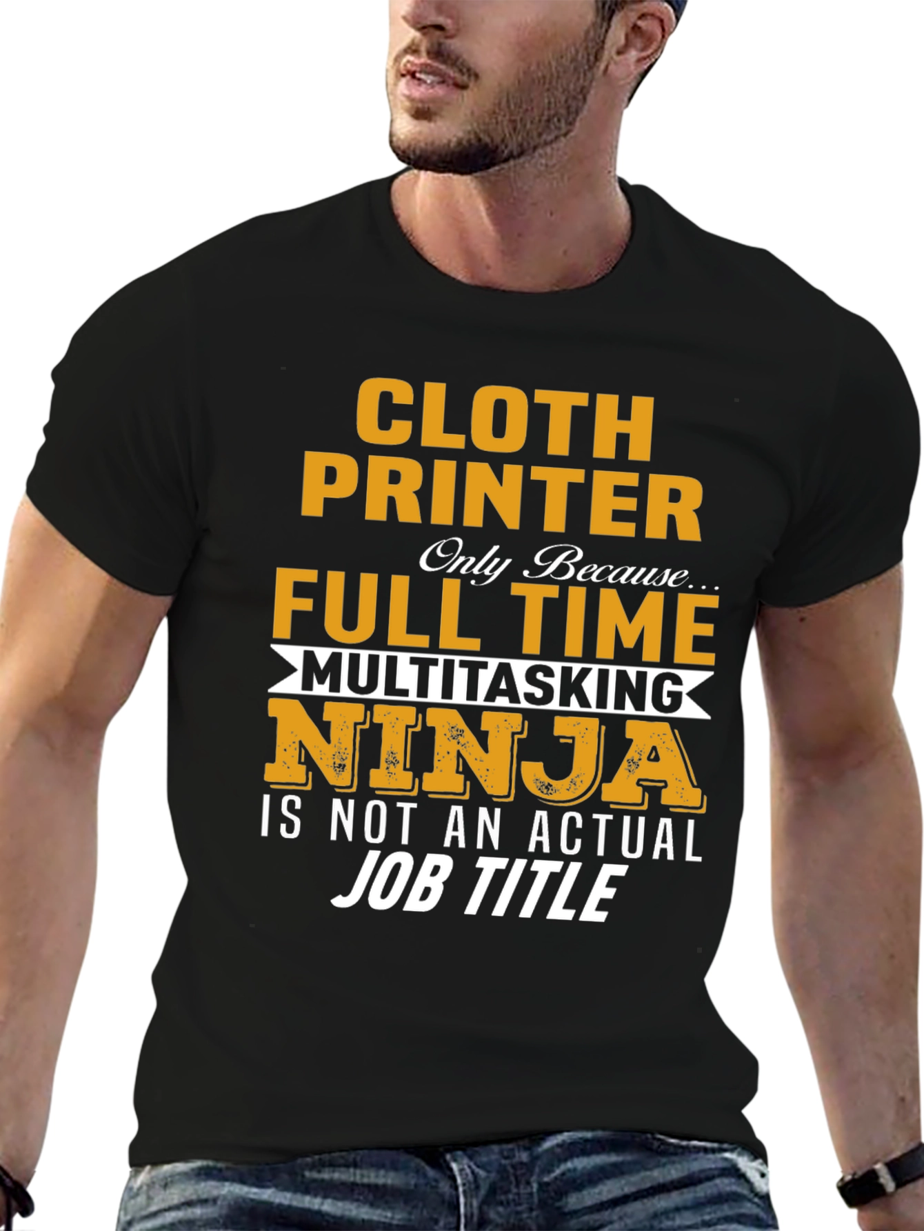 Cloth Printer Full Time Ninja T-Shirt